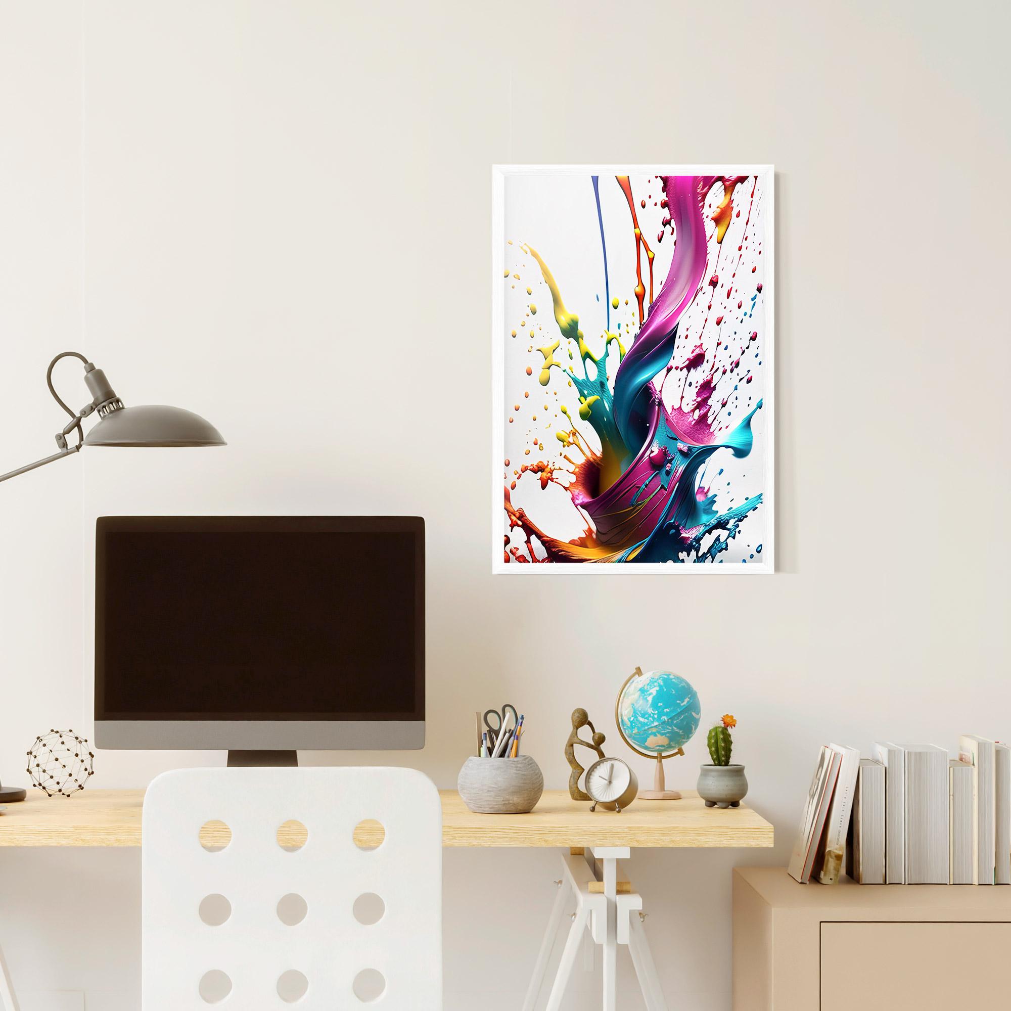 Gerahmte Poster Purple Blue Splash mockup 6