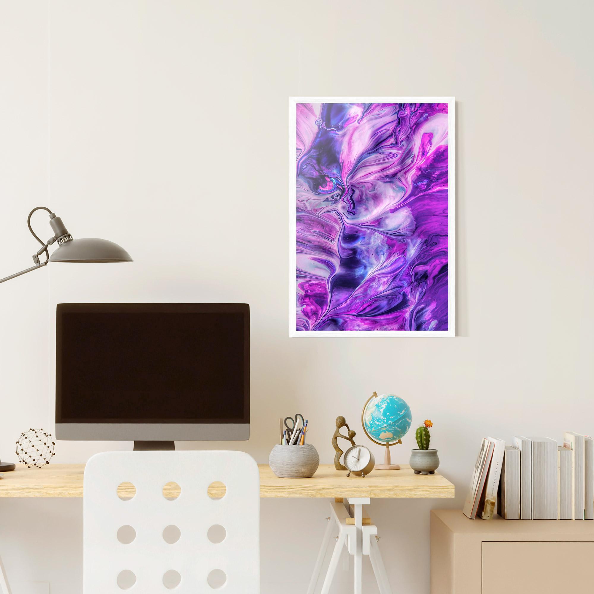 Gerahmte Poster Purple Fluid mockup 6