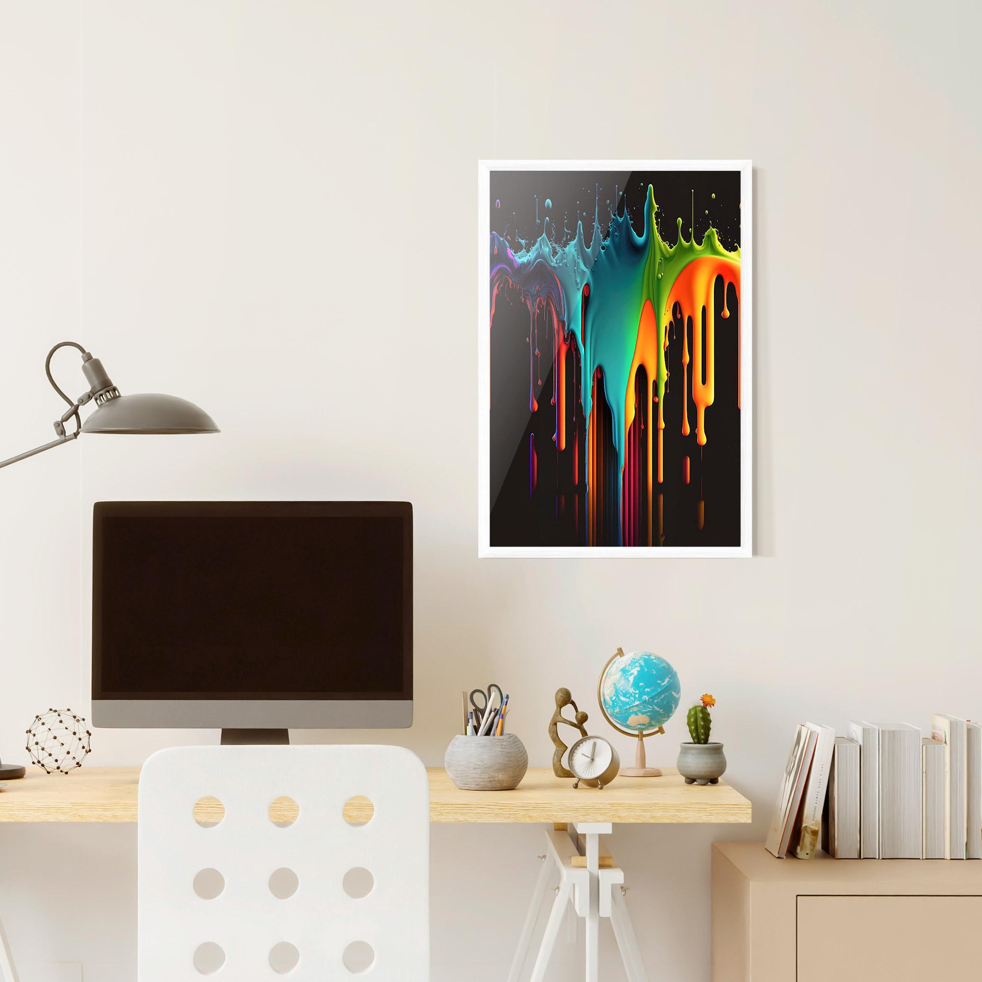 Gerahmte Poster Rainbow Floating Colors mockup 6