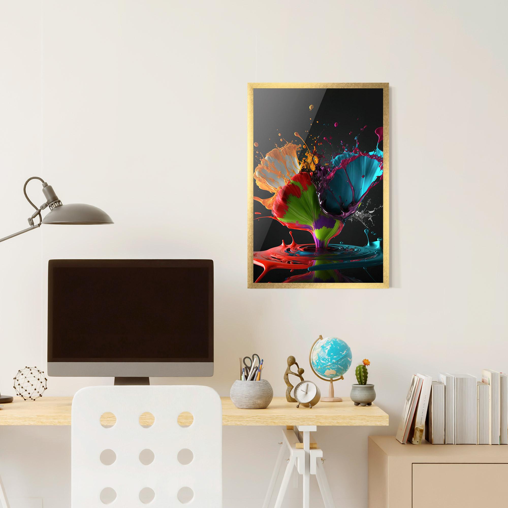 Gerahmte Poster Beautiful Colorful Splash mockup 6