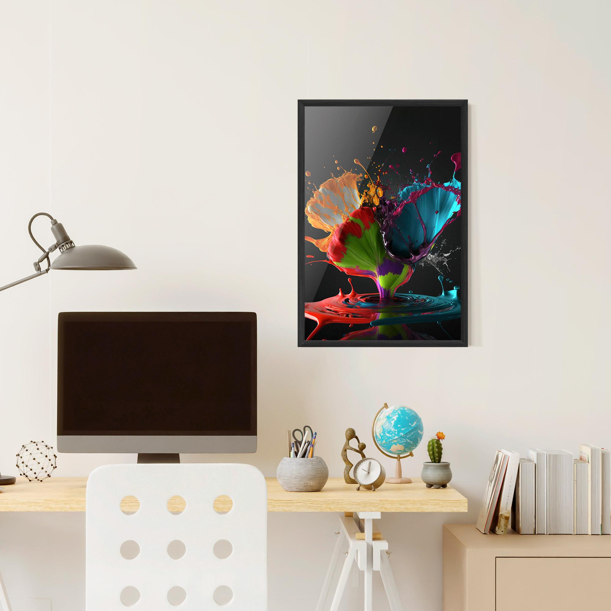 Gerahmte Poster Beautiful Colorful Splash mockup 6