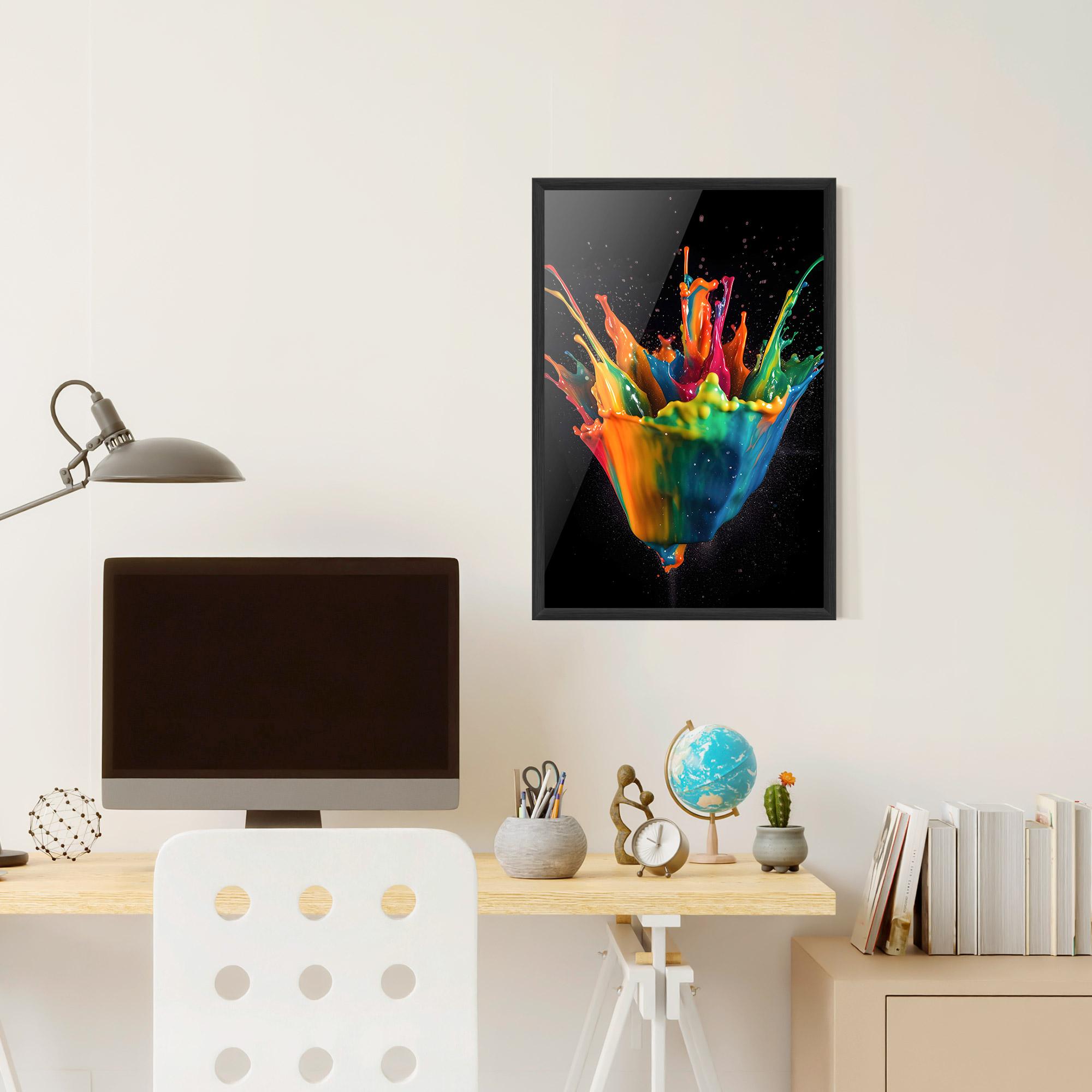 Gerahmte Poster Colorful Paint Dropped mockup 6