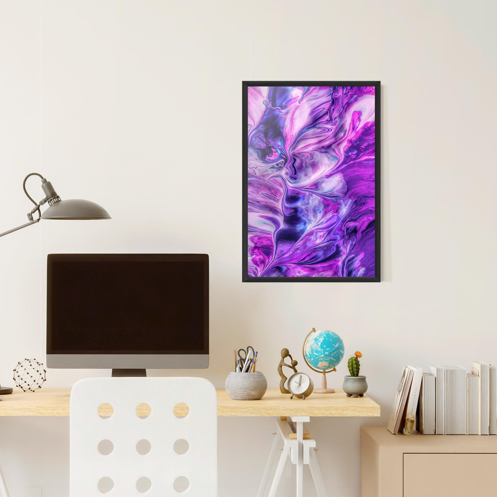 Gerahmte Poster Purple Fluid mockup 6