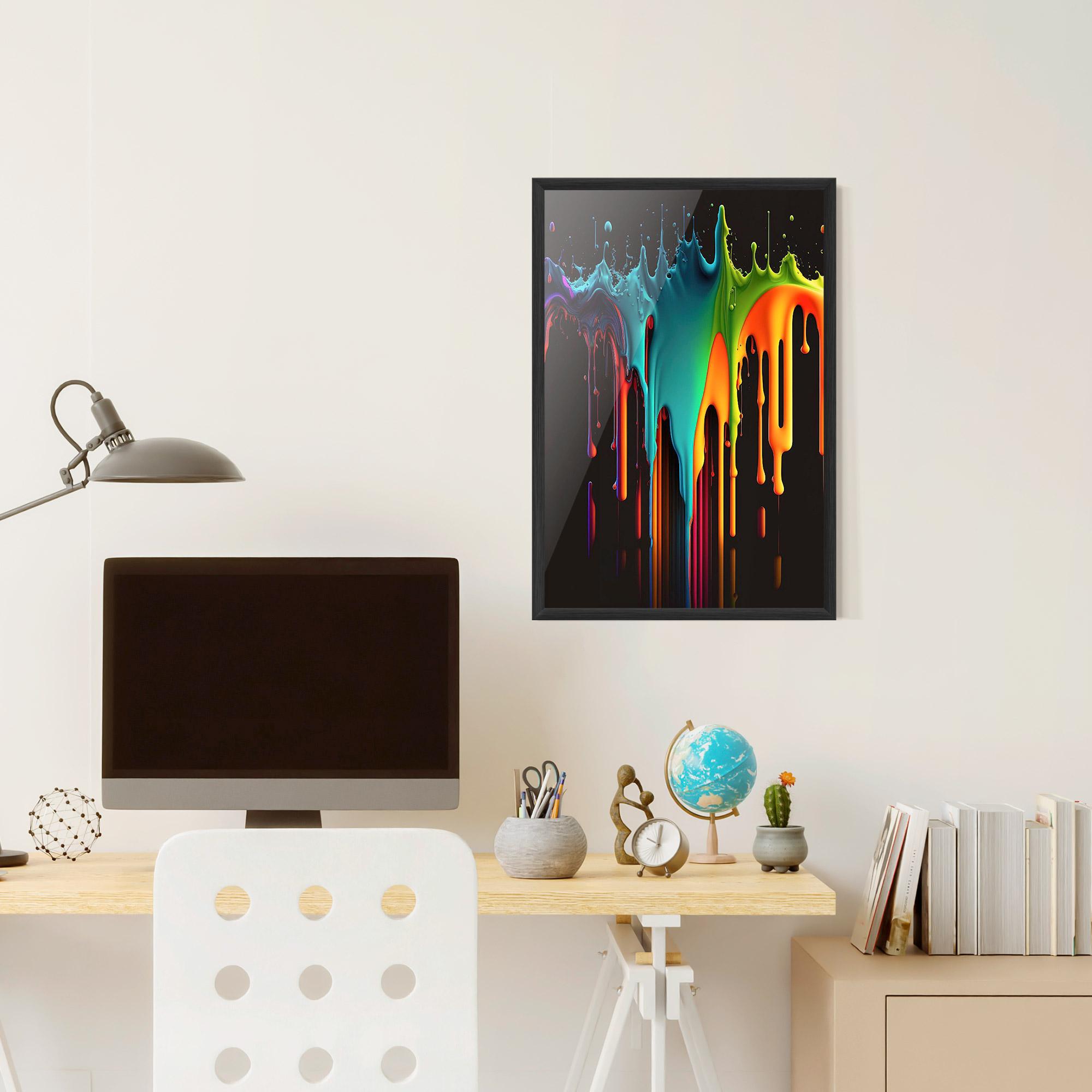 Gerahmte Poster Rainbow Floating Colors mockup 6
