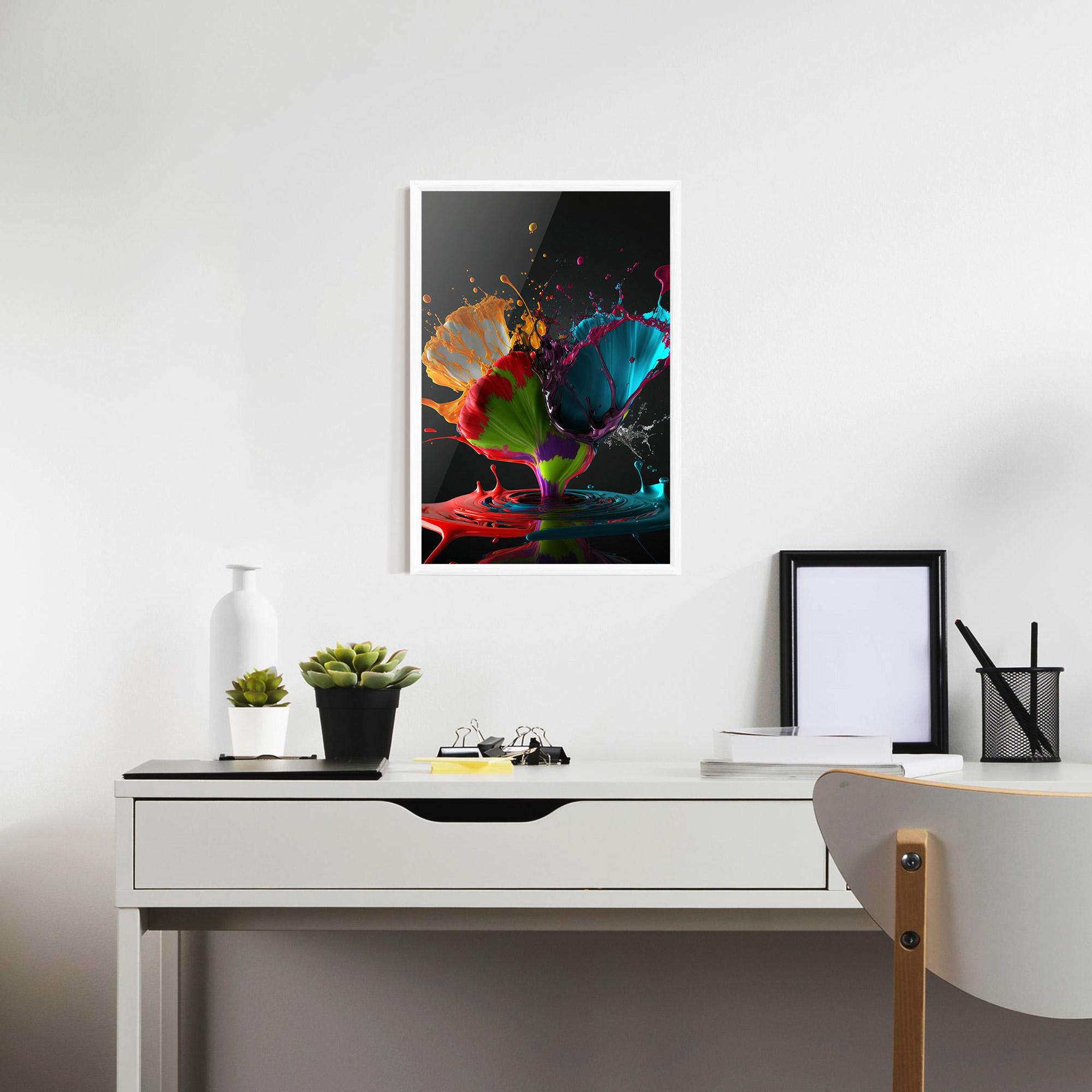 Gerahmte Poster Beautiful Colorful Splash mockup 7