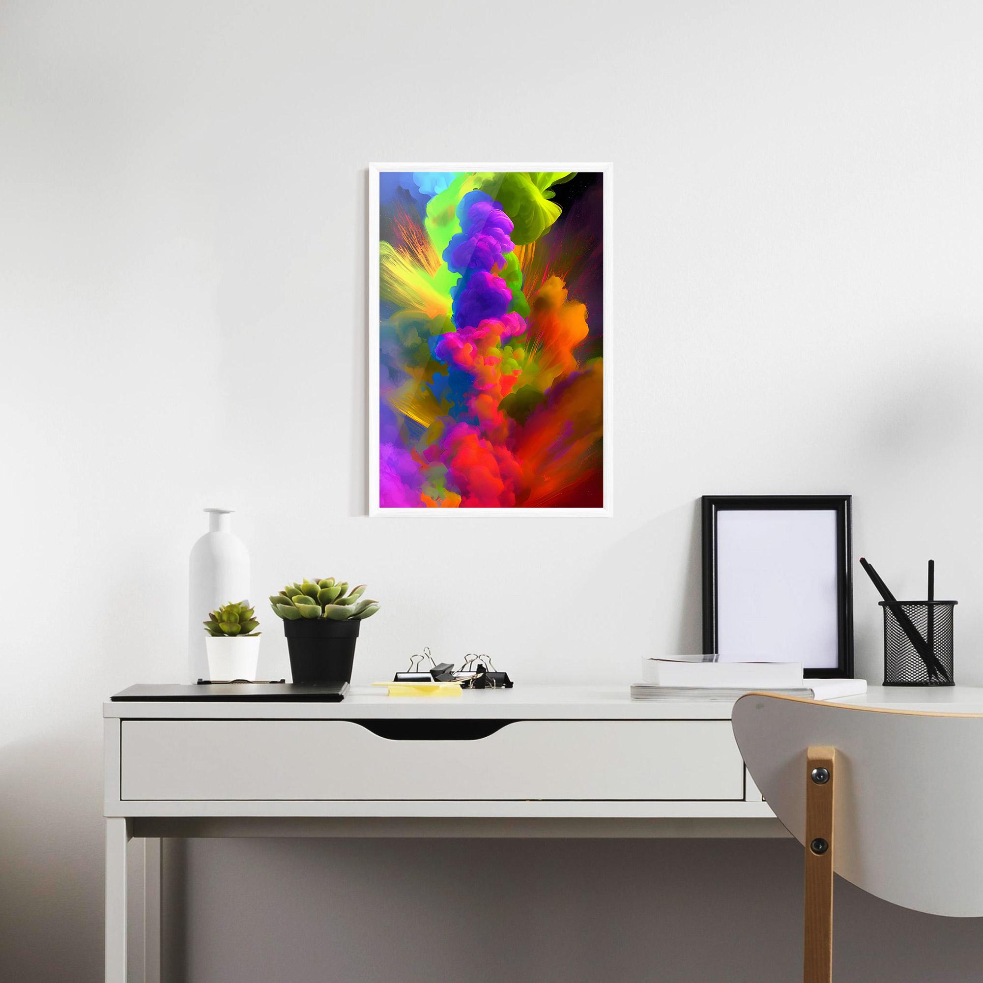 Gerahmte Poster Blurred Colorful Smoke mockup 7