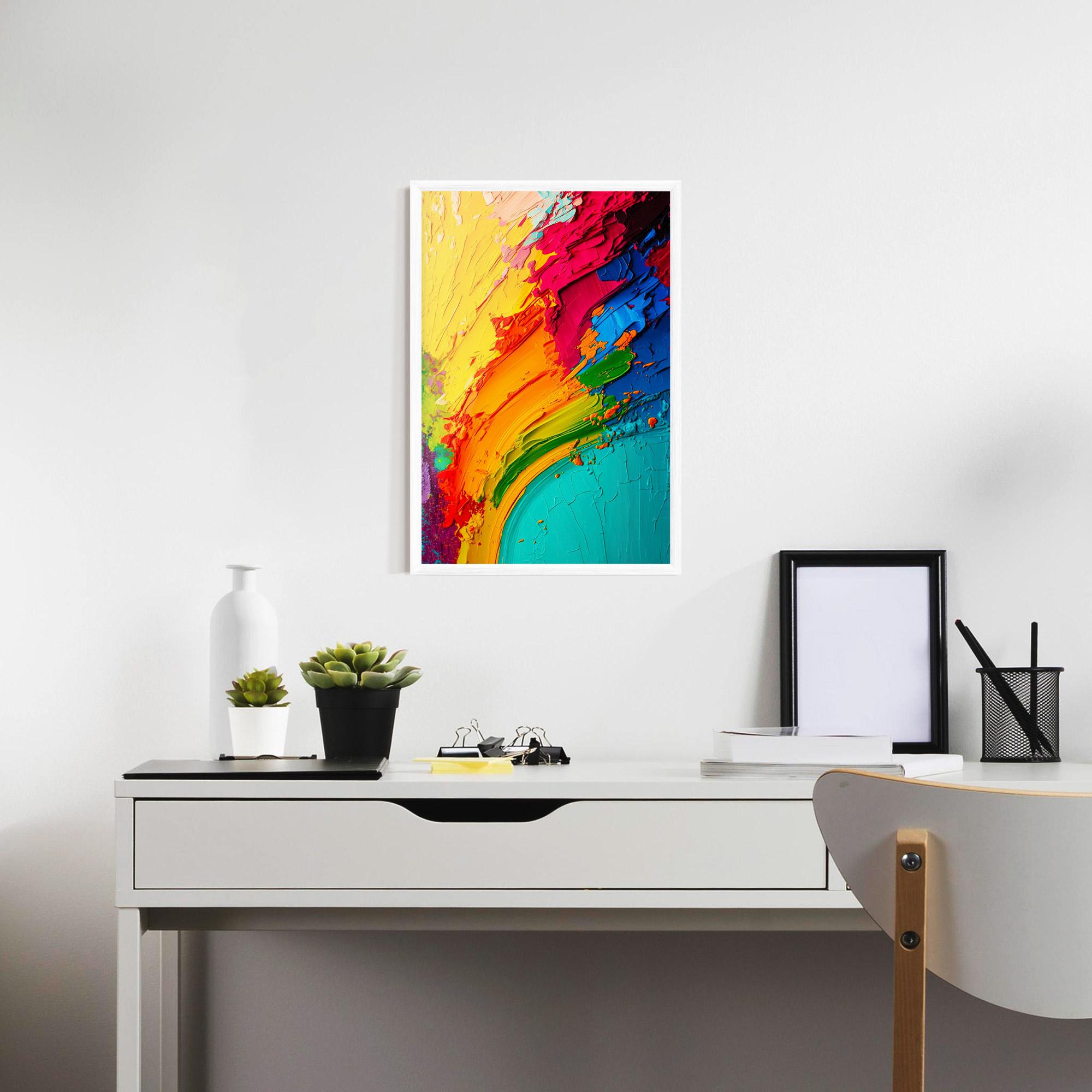 Gerahmte Poster Multicolored Painting mockup 7