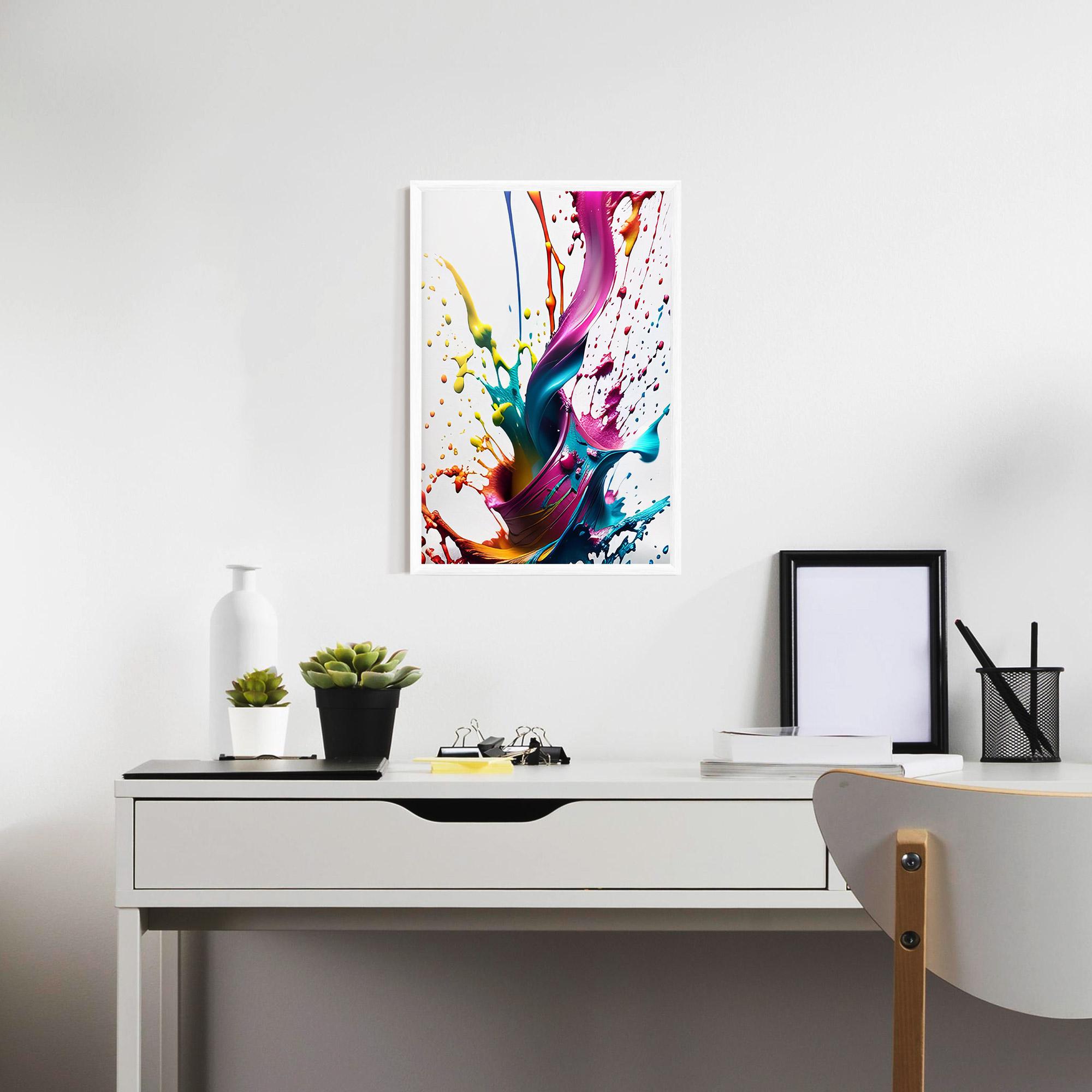 Gerahmte Poster Purple Blue Splash mockup 7