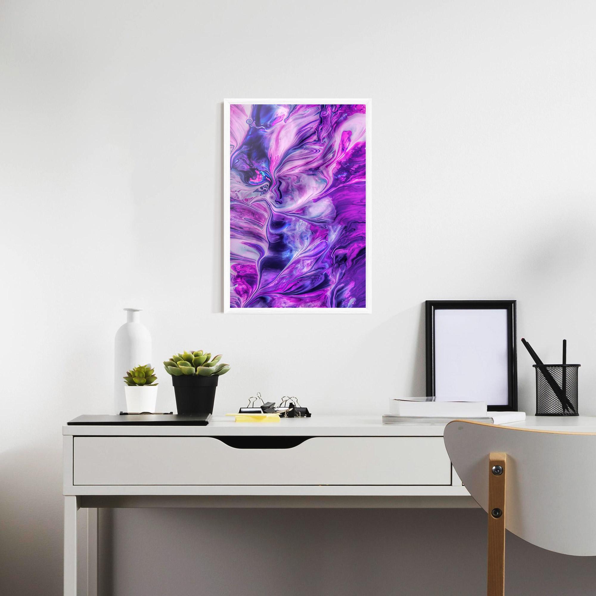 Gerahmte Poster Purple Fluid mockup 7