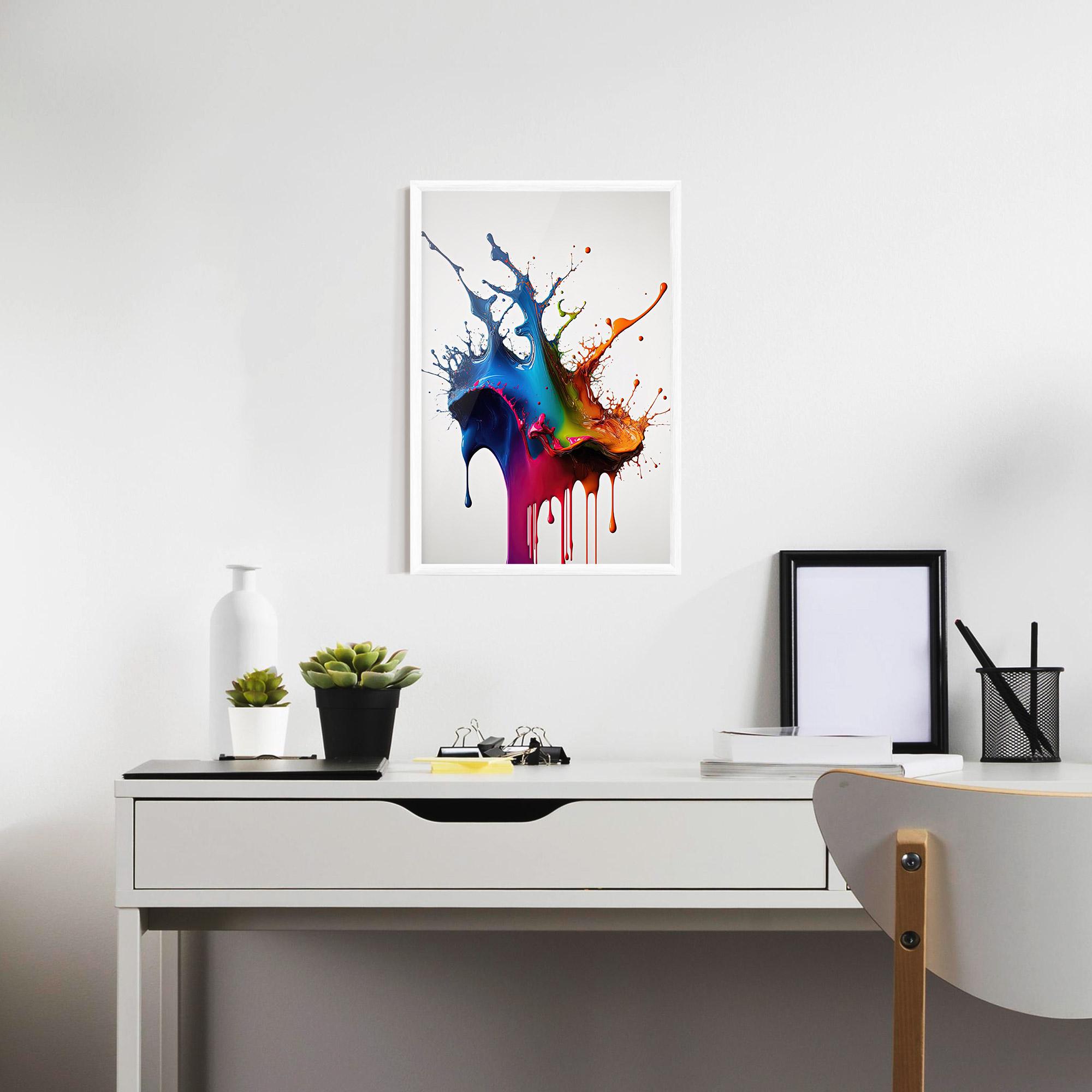 Gerahmte Poster Yellow Blue Floating mockup 7