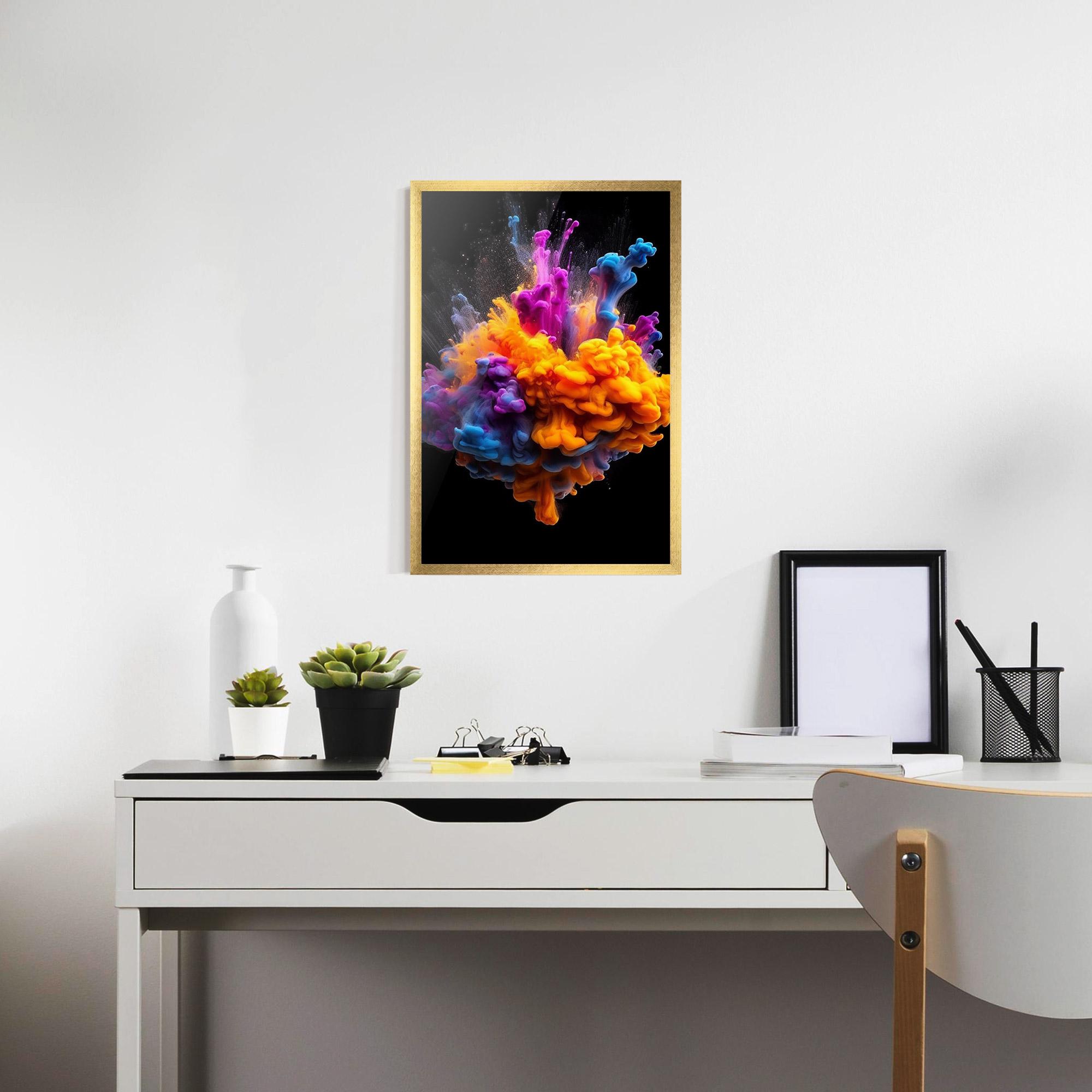 Gerahmte Poster Colorful Cloud Liquid mockup 7