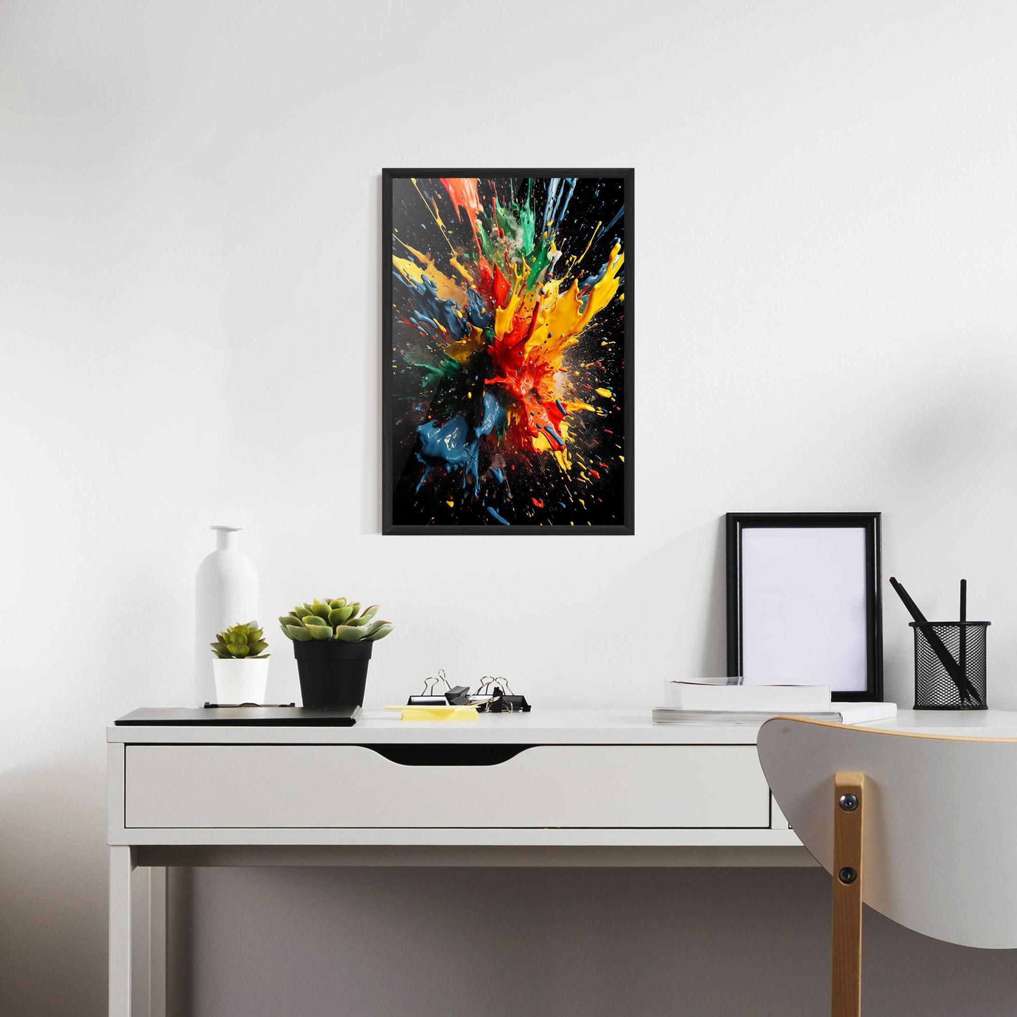 Gerahmte Poster Floating Color Splash mockup 7