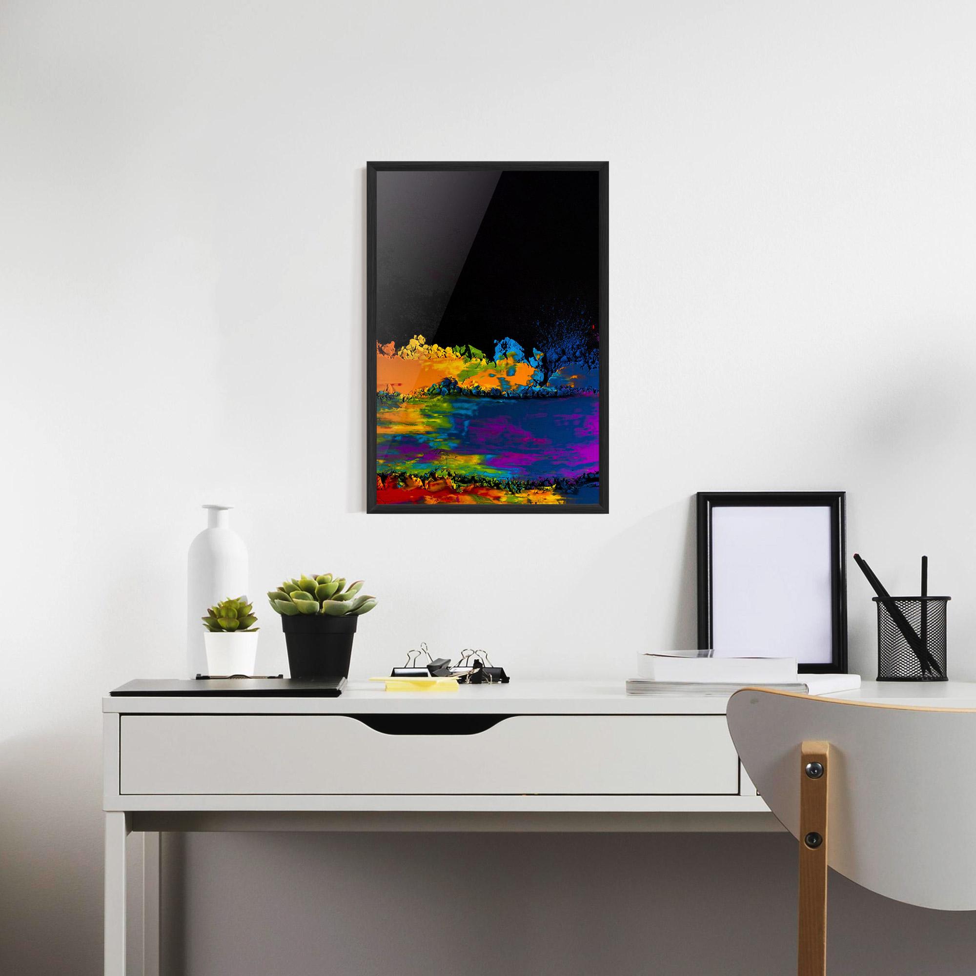 Gerahmte Poster Mixed Holi Colors mockup 7