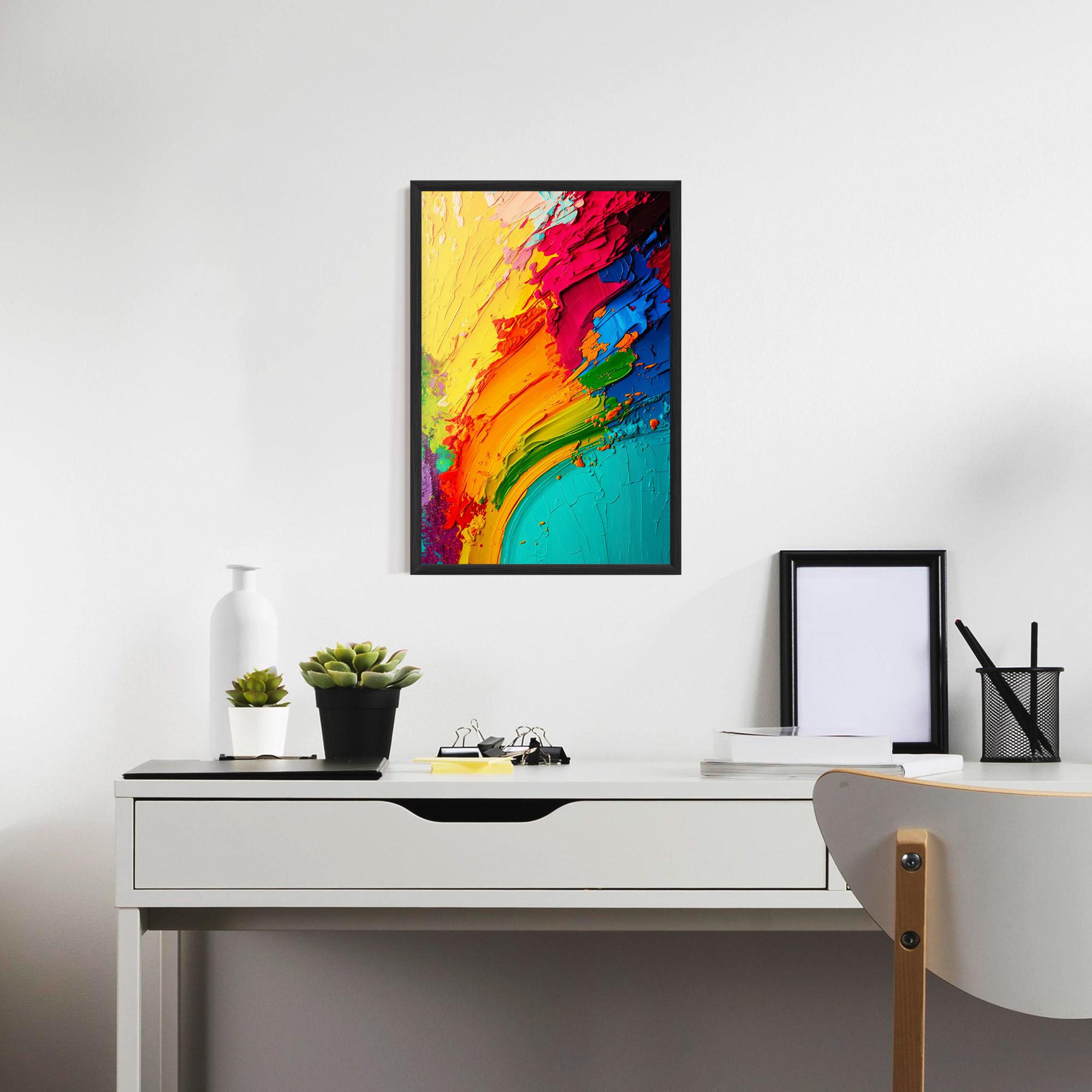 Gerahmte Poster Multicolored Painting mockup 7
