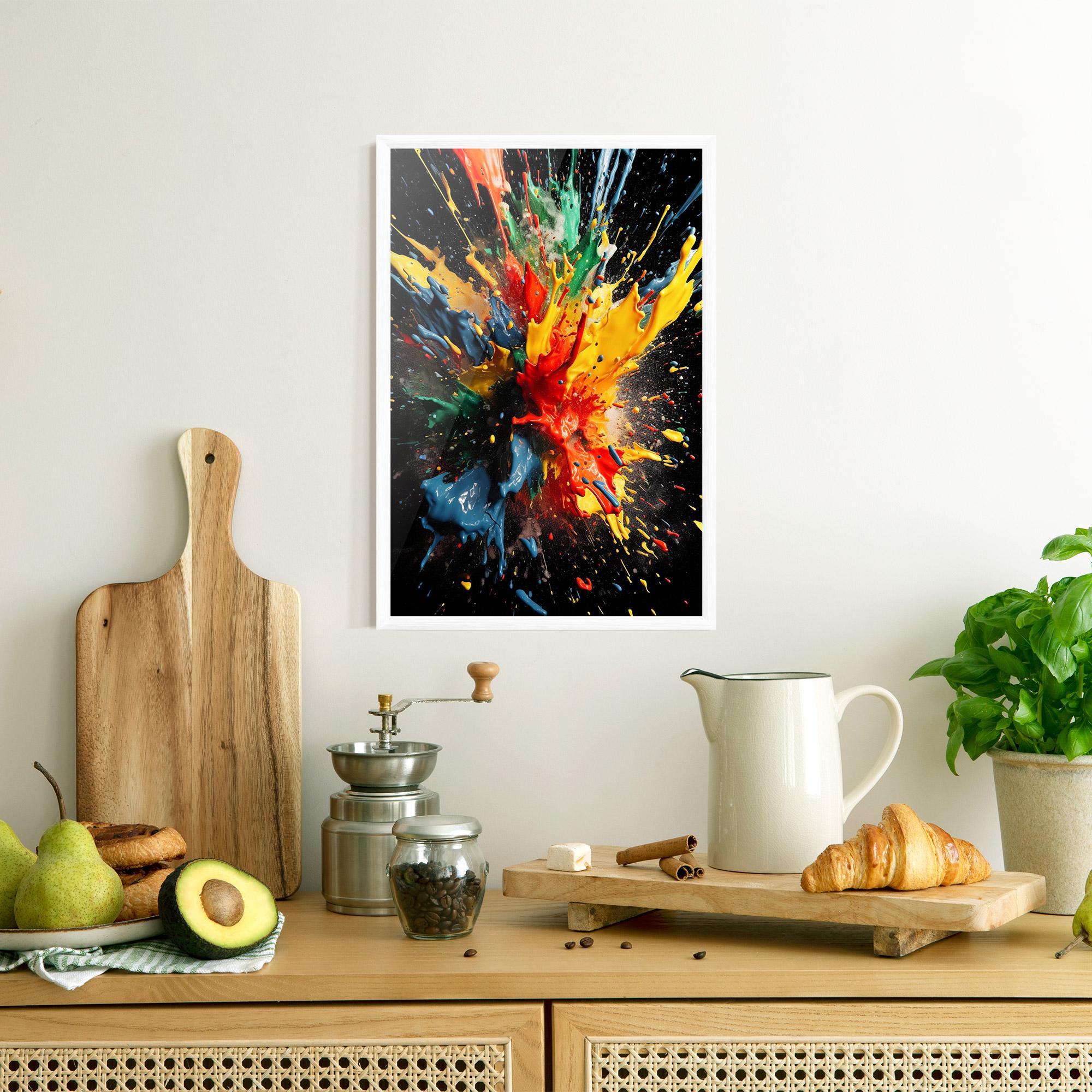 Gerahmte Poster Floating Color Splash mockup 8