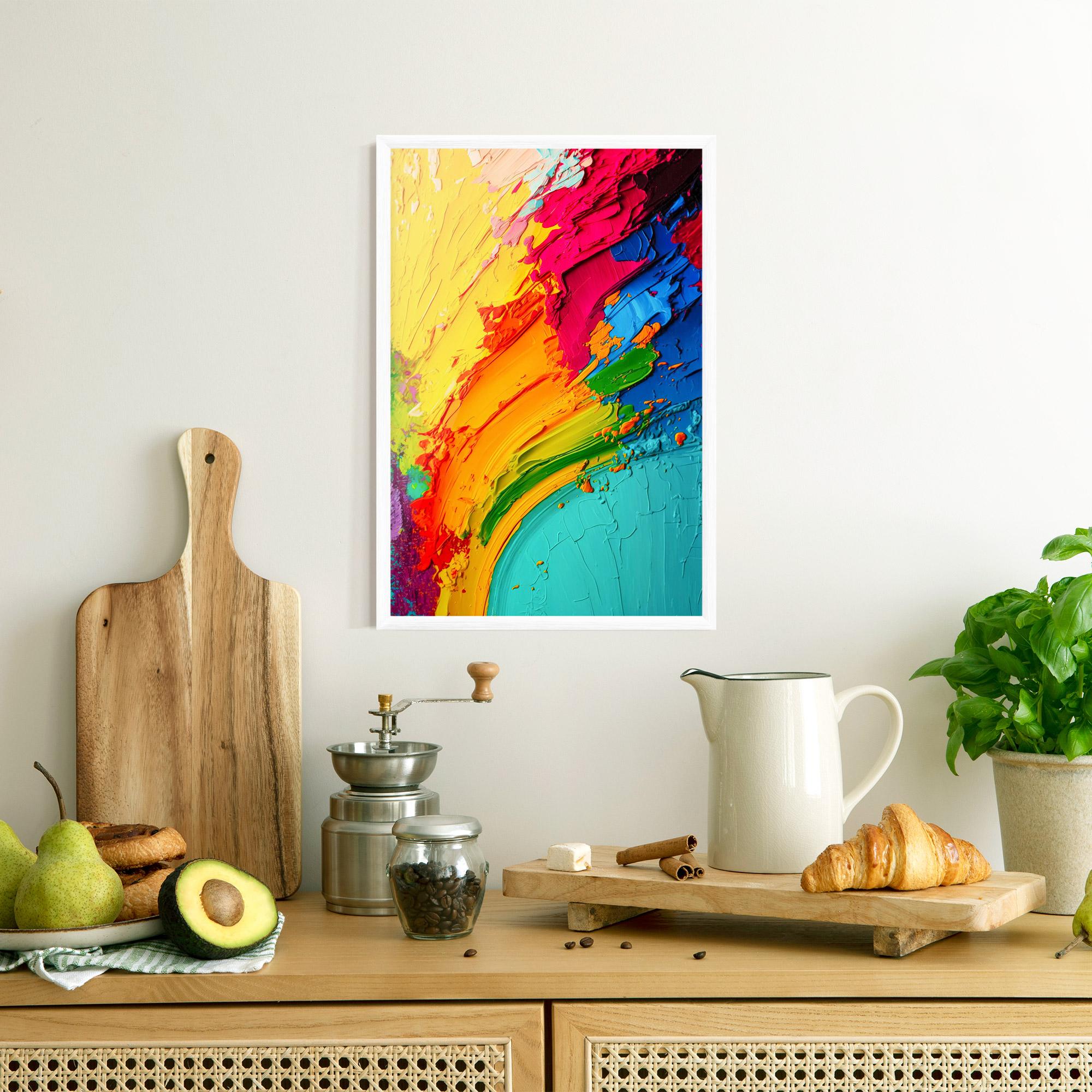 Gerahmte Poster Multicolored Painting mockup 8