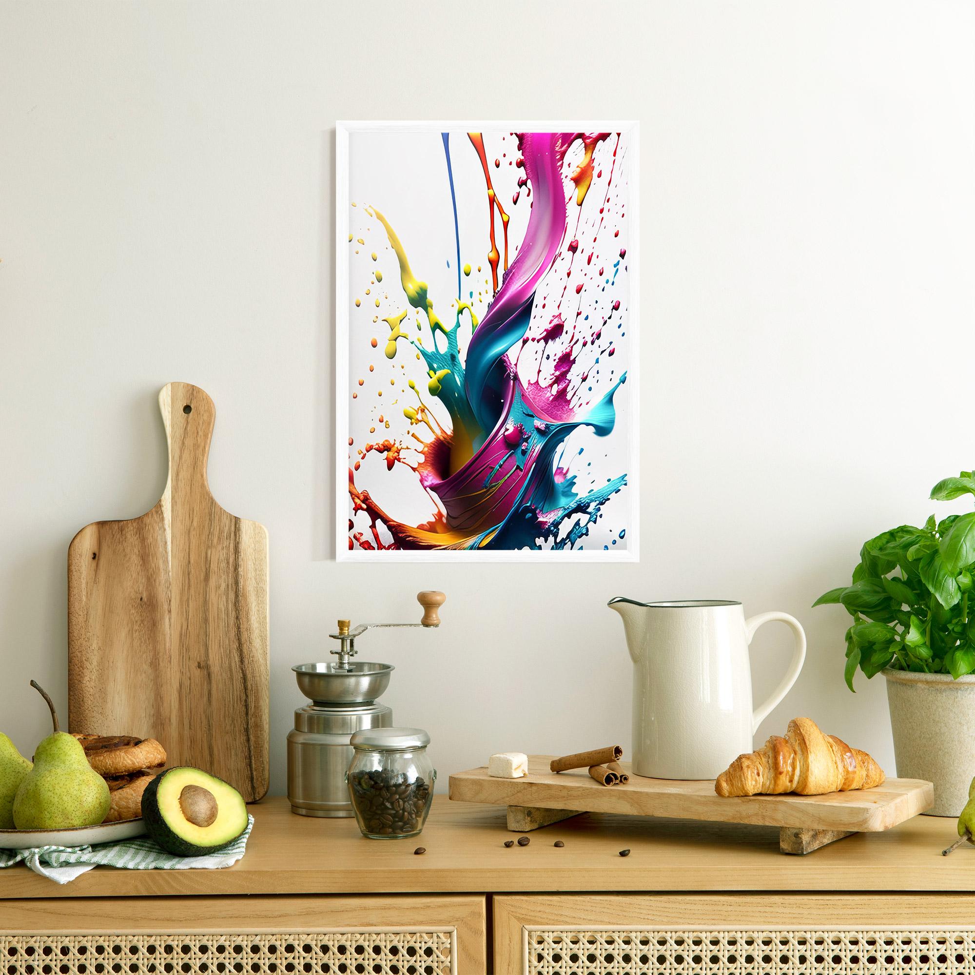 Gerahmte Poster Purple Blue Splash mockup 8