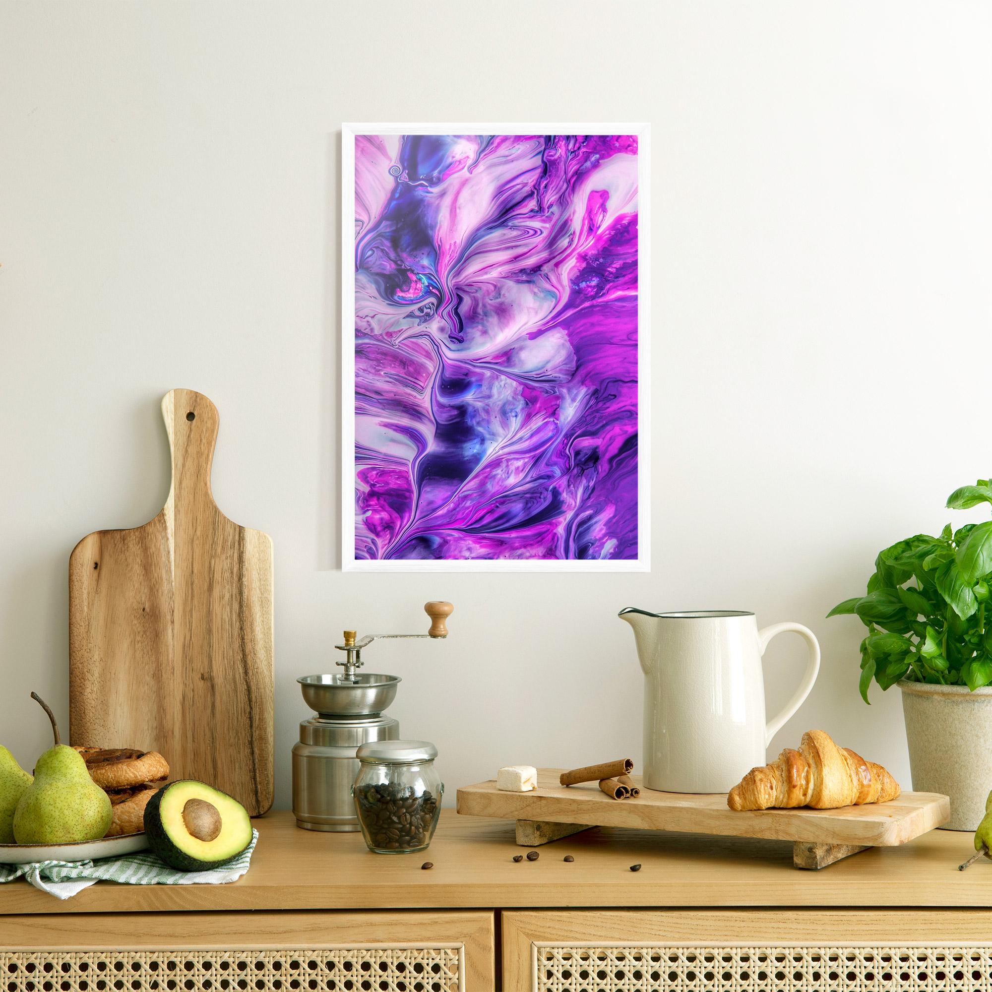 Gerahmte Poster Purple Fluid mockup 8