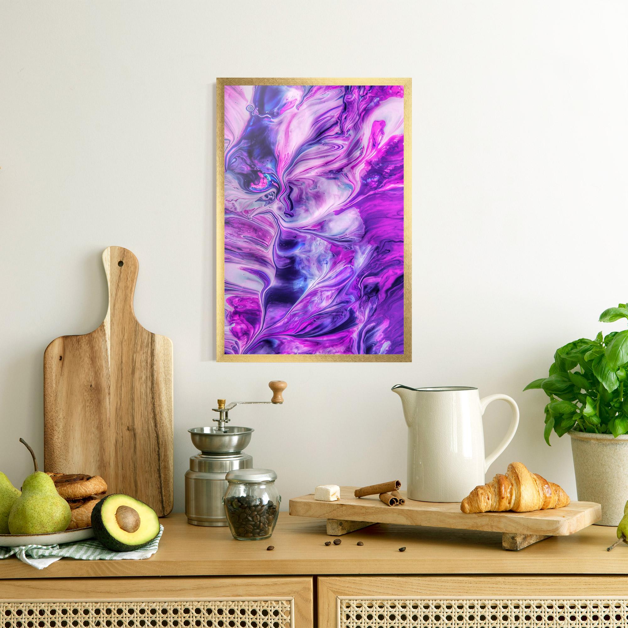 Gerahmte Poster Purple Fluid mockup 8
