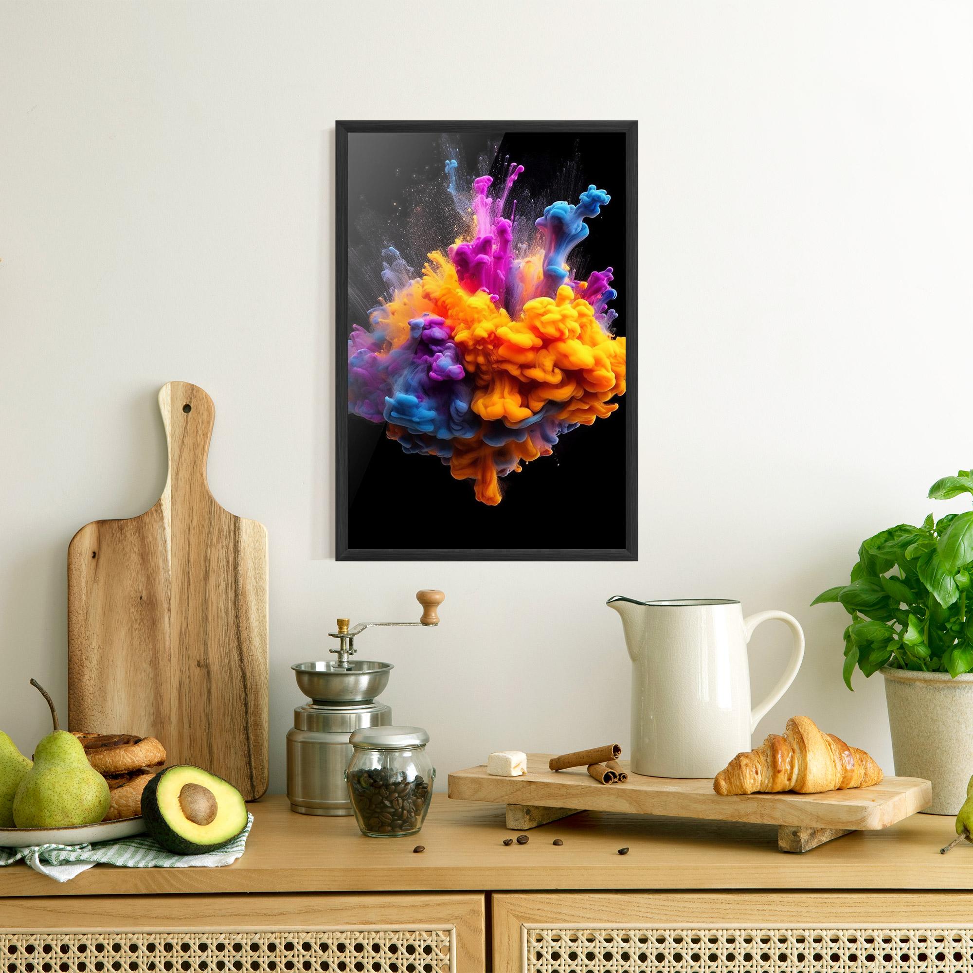 Gerahmte Poster Colorful Cloud Liquid mockup 8