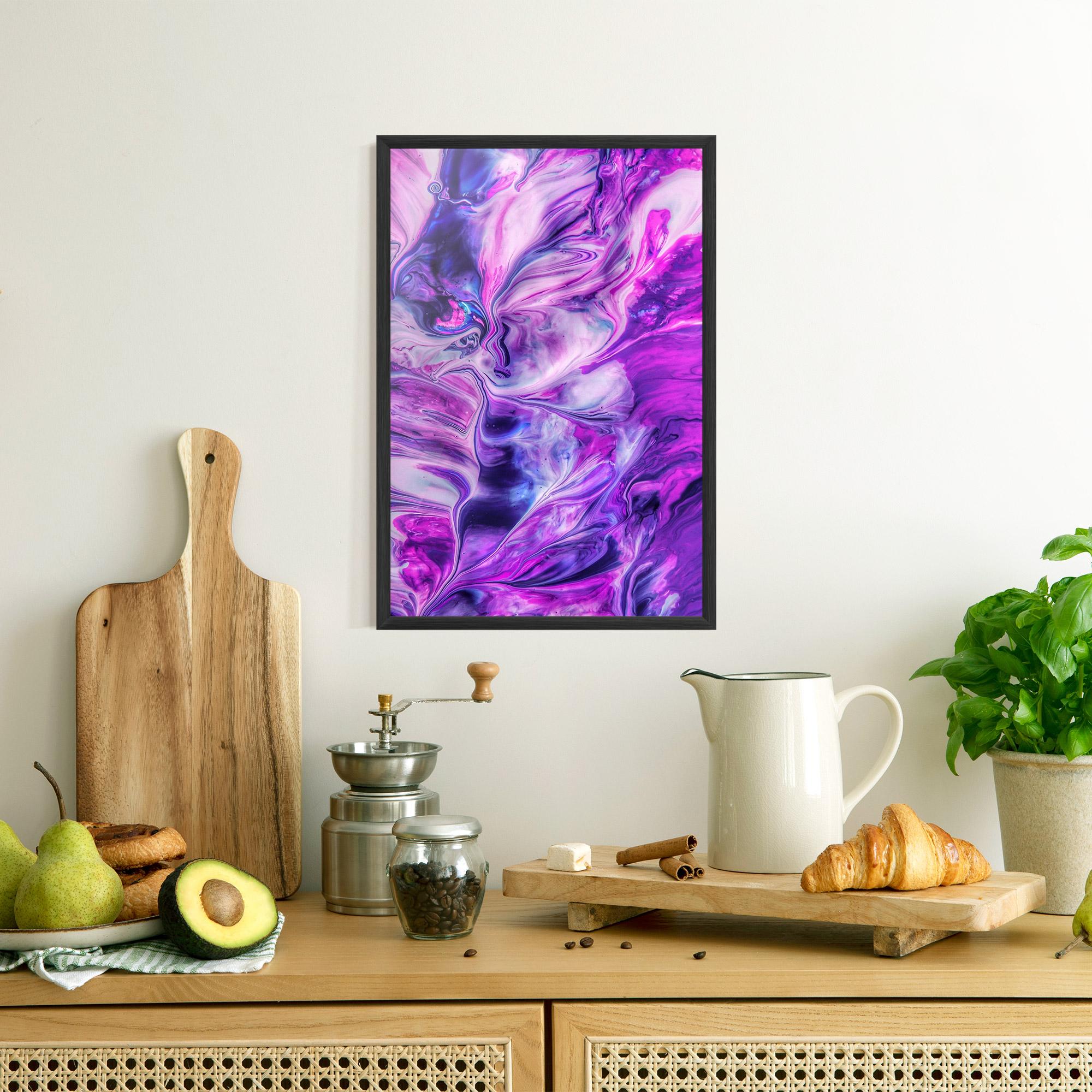 Gerahmte Poster Purple Fluid mockup 8