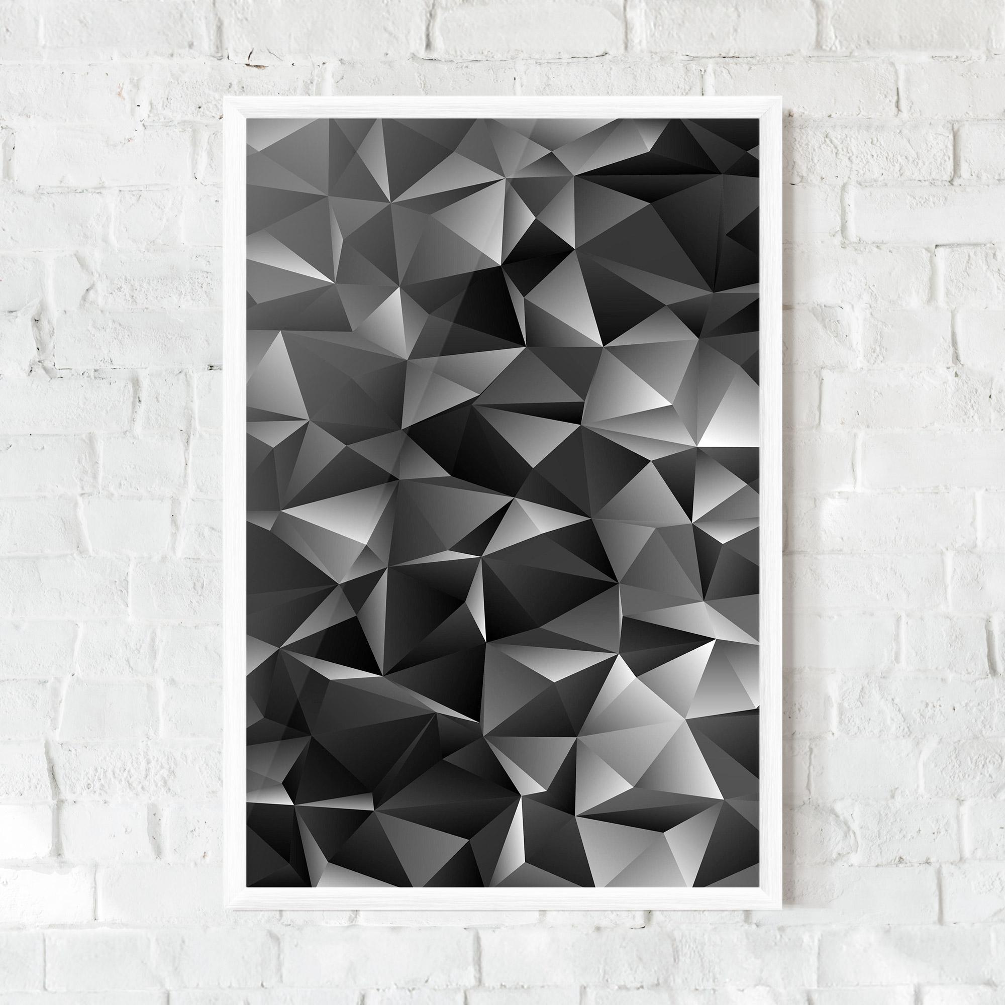Gerahmte Poster Black Triangle Pattern mockup 0