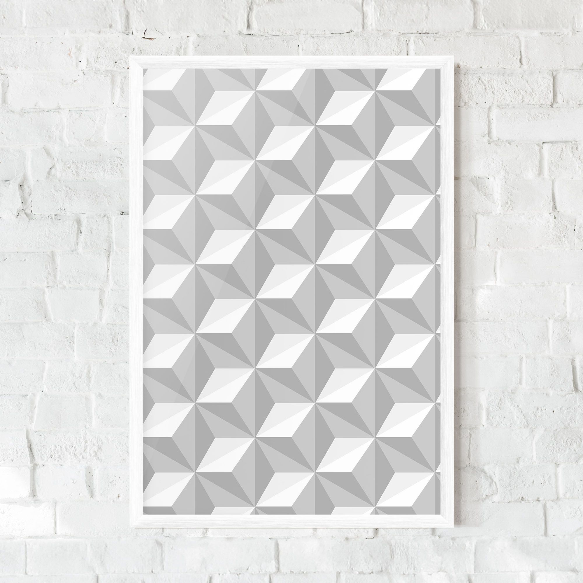 White Triangle Pattern mockup 0
