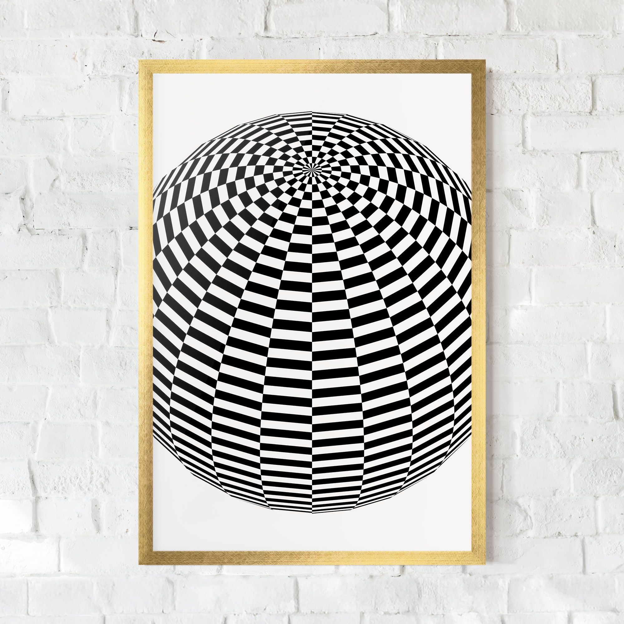 3d Black White Ball mockup 0