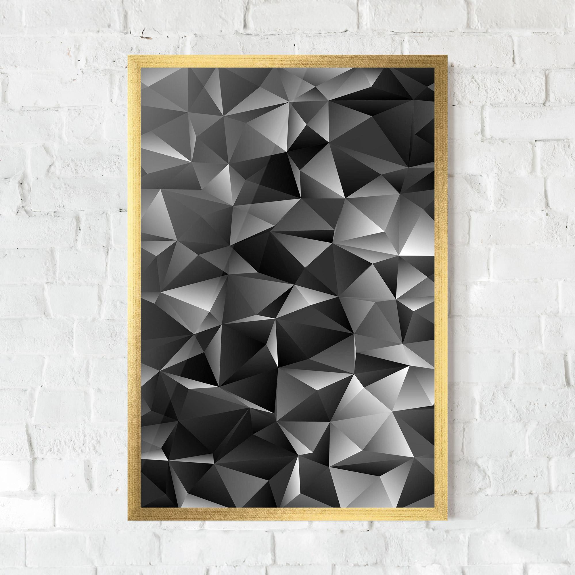 Gerahmte Poster Black Triangle Pattern mockup 0