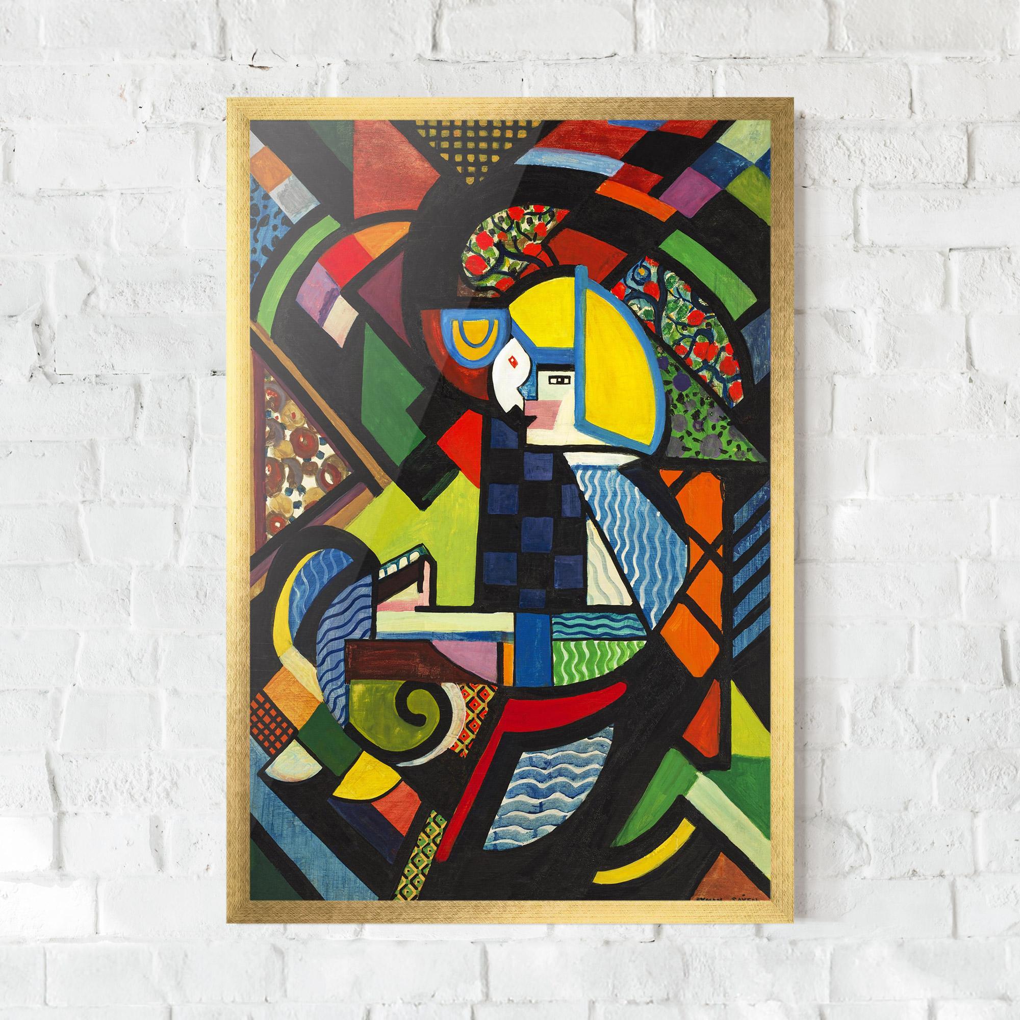 Gerahmte Poster Mix Color Shapes mockup 0