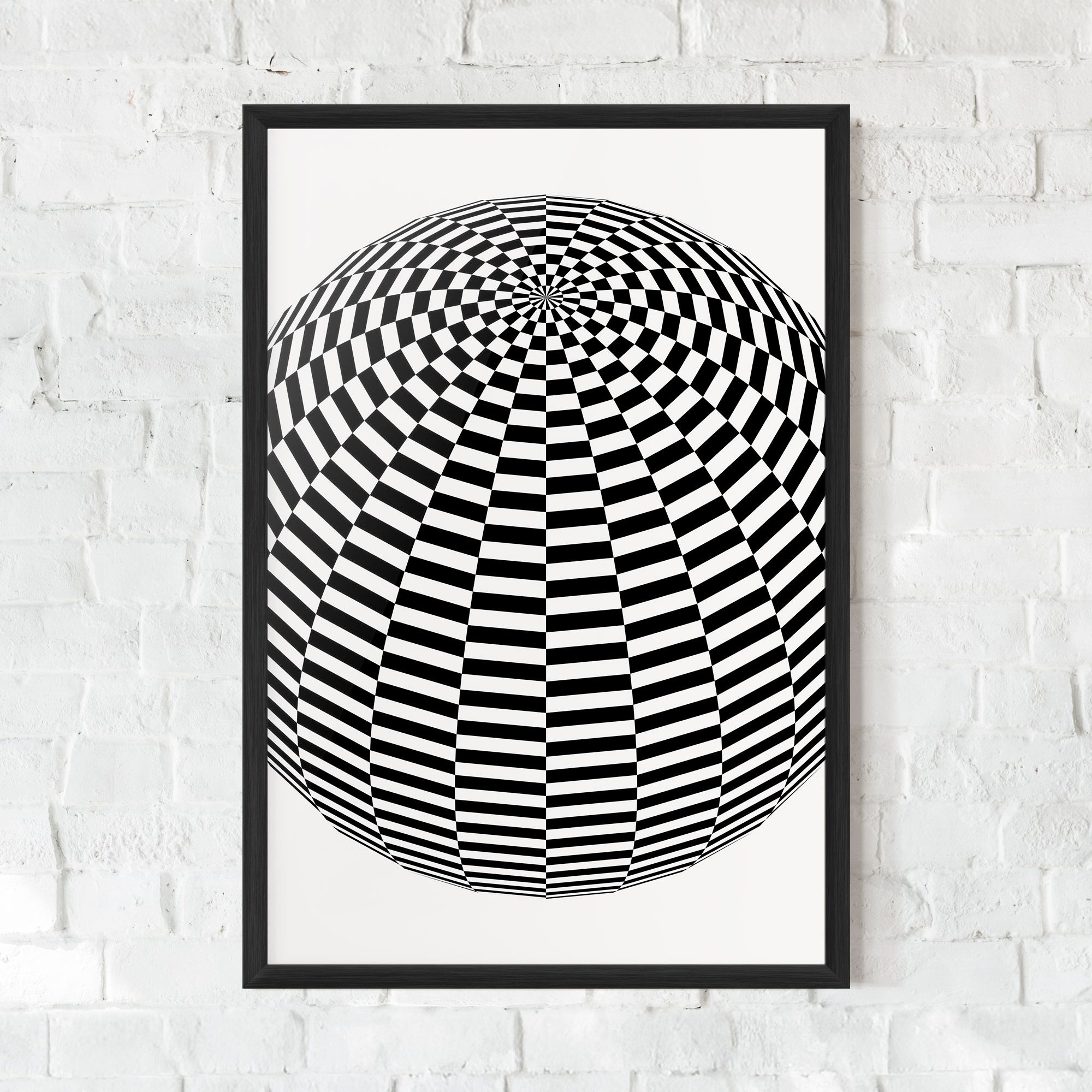 3d Black White Ball mockup 0