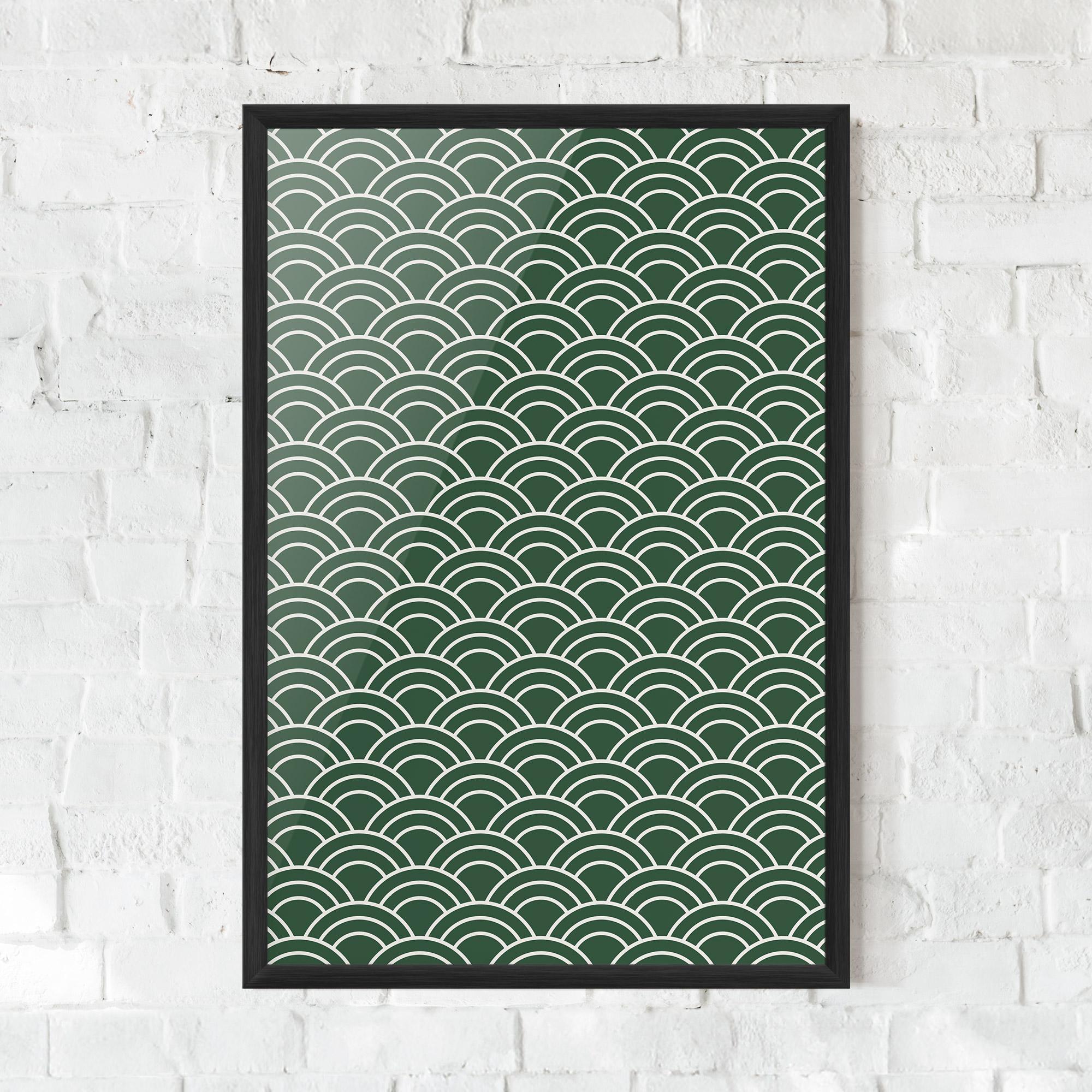 Gerahmte Poster Green Semi Circle mockup 0