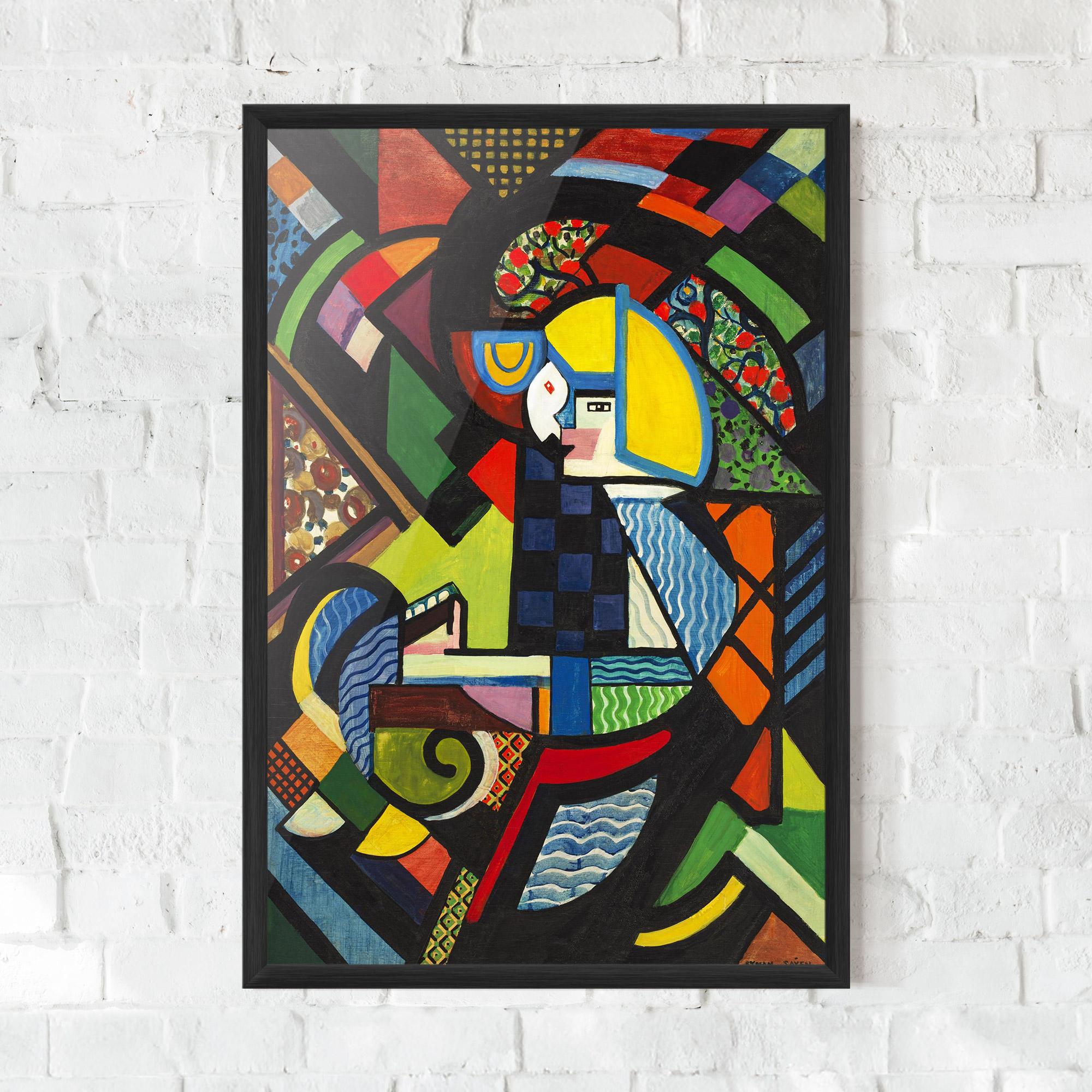 Gerahmte Poster Mix Color Shapes mockup 0