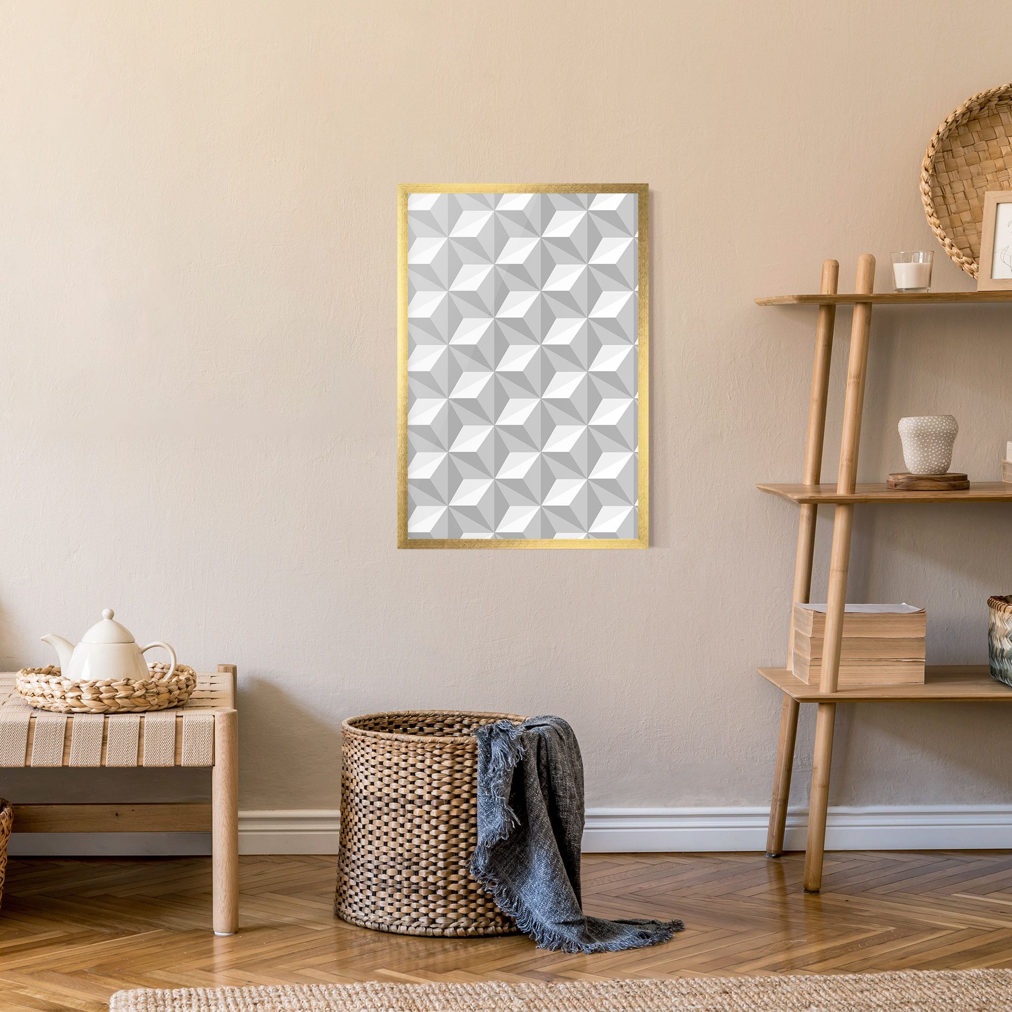 White Triangle Pattern mockup 9