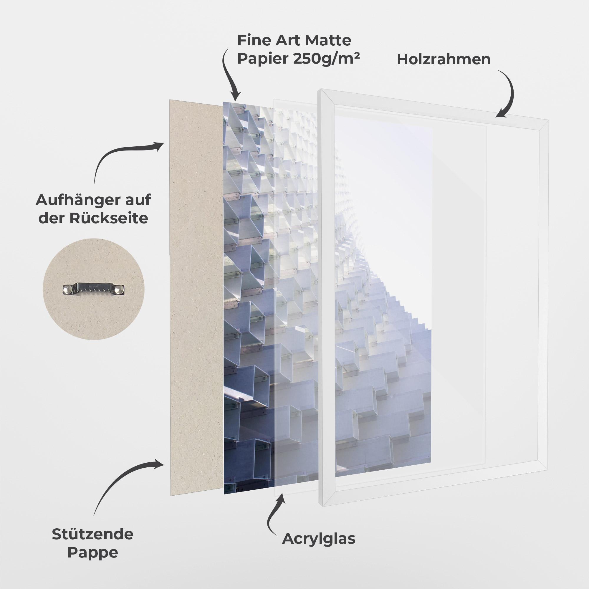 Gerahmte Poster 3d White Square mockup 1