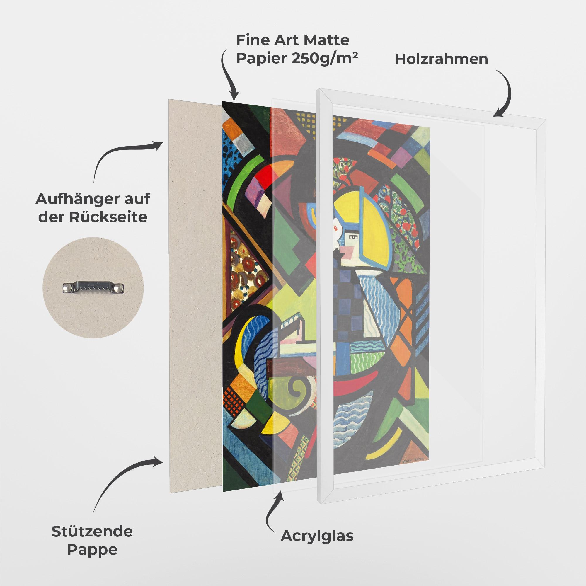 Gerahmte Poster Mix Color Shapes mockup 1