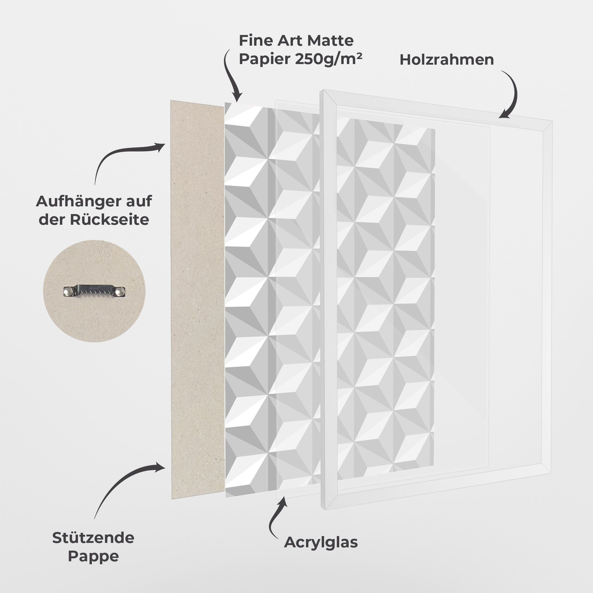 White Triangle Pattern mockup 1