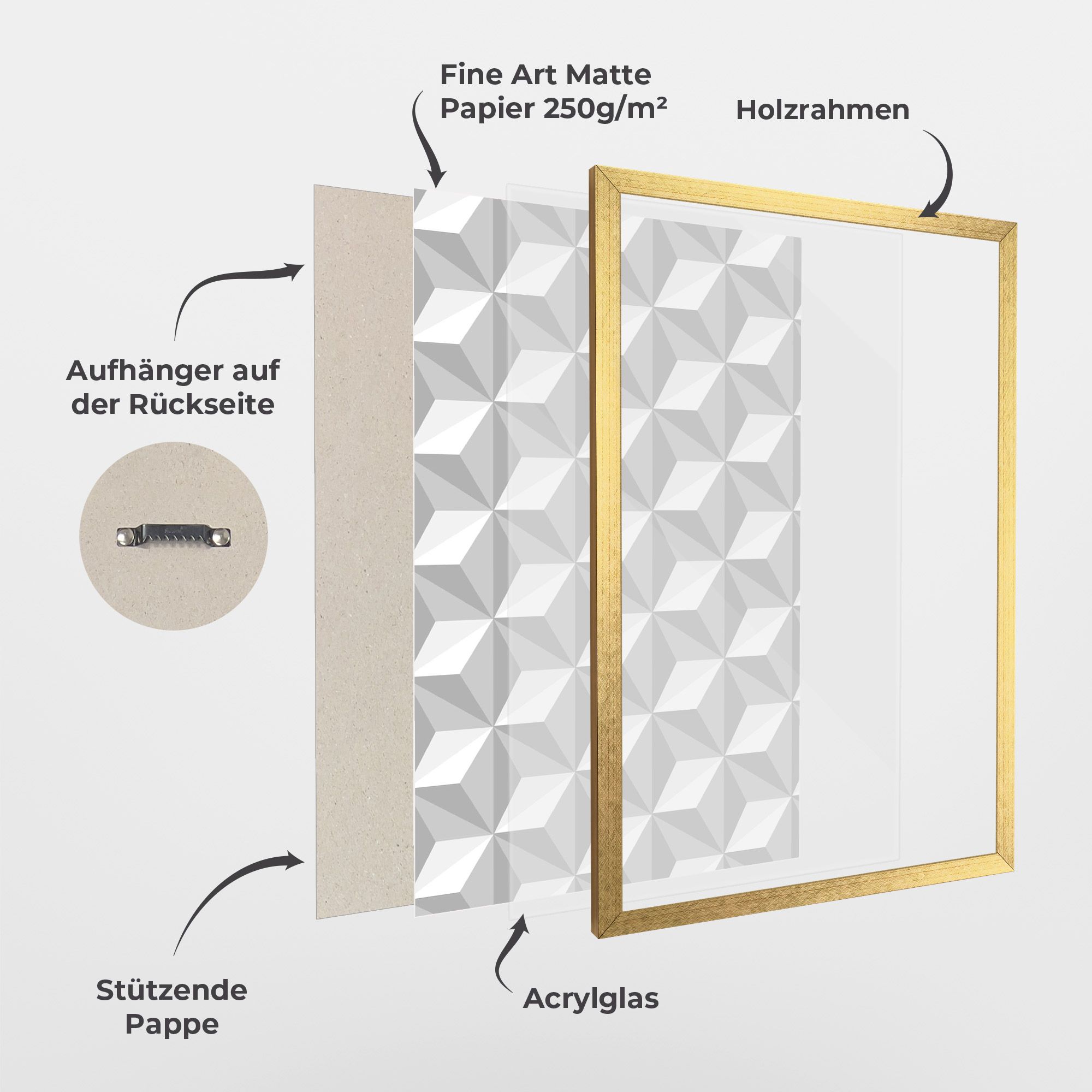 White Triangle Pattern mockup 1