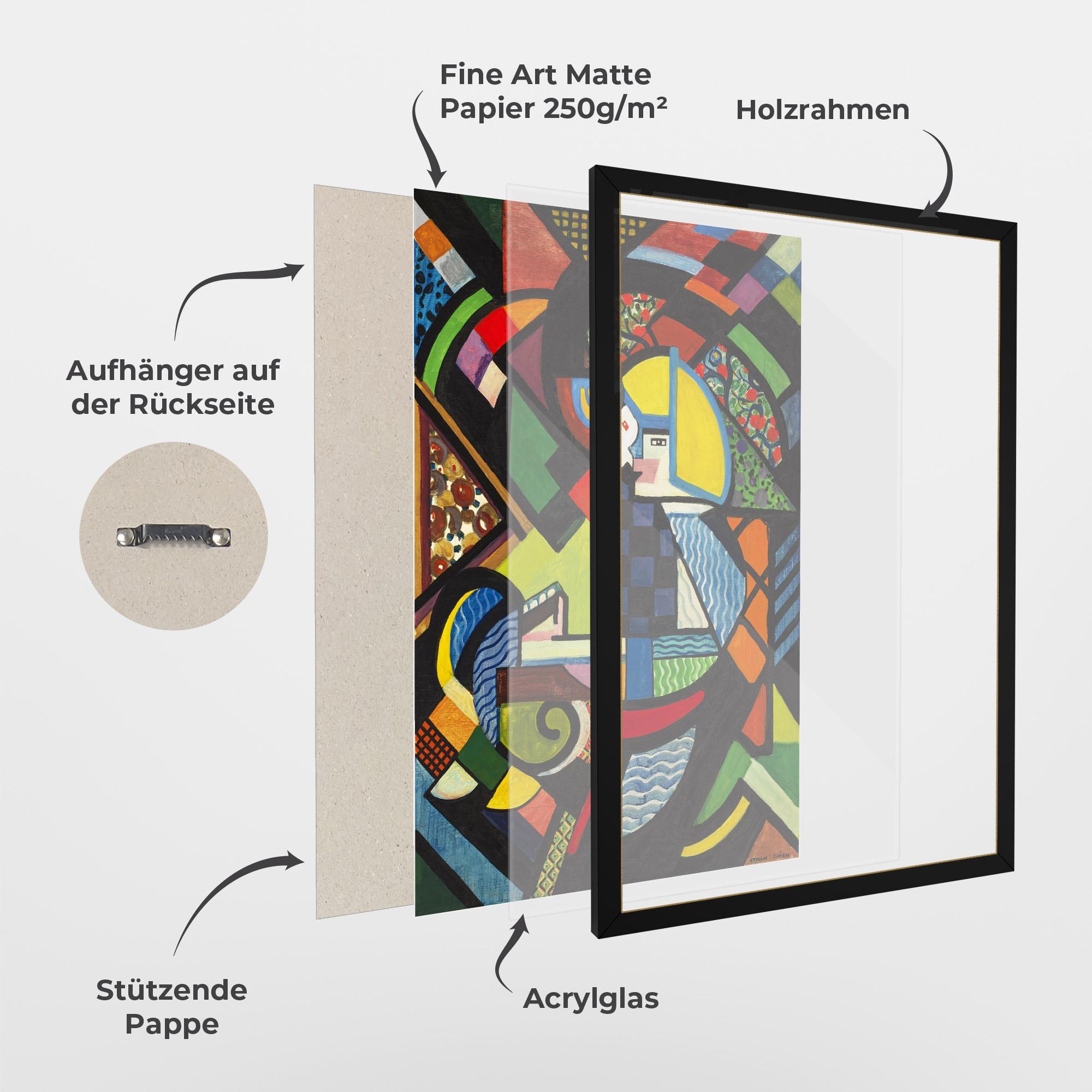 Gerahmte Poster Mix Color Shapes mockup 1