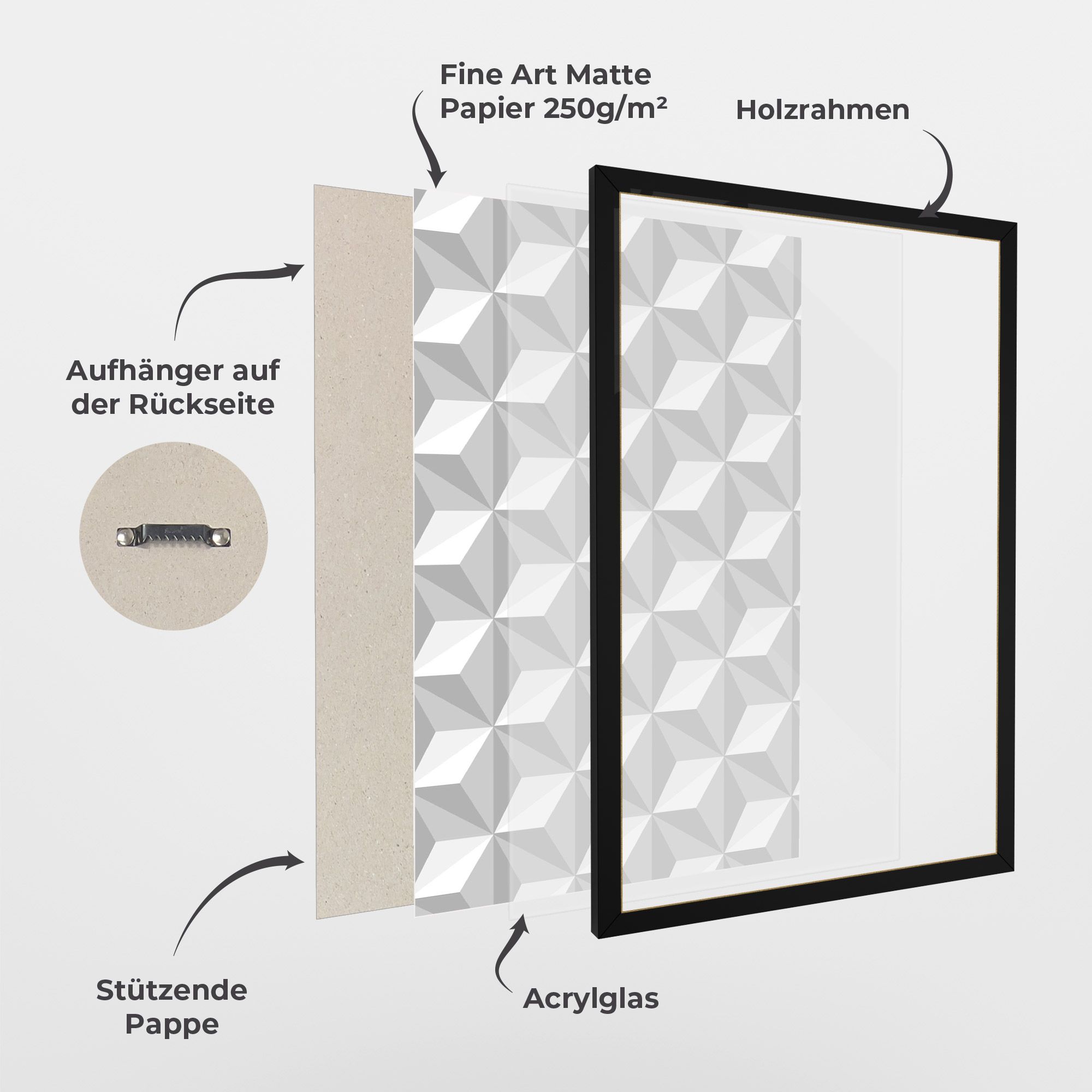 White Triangle Pattern mockup 1