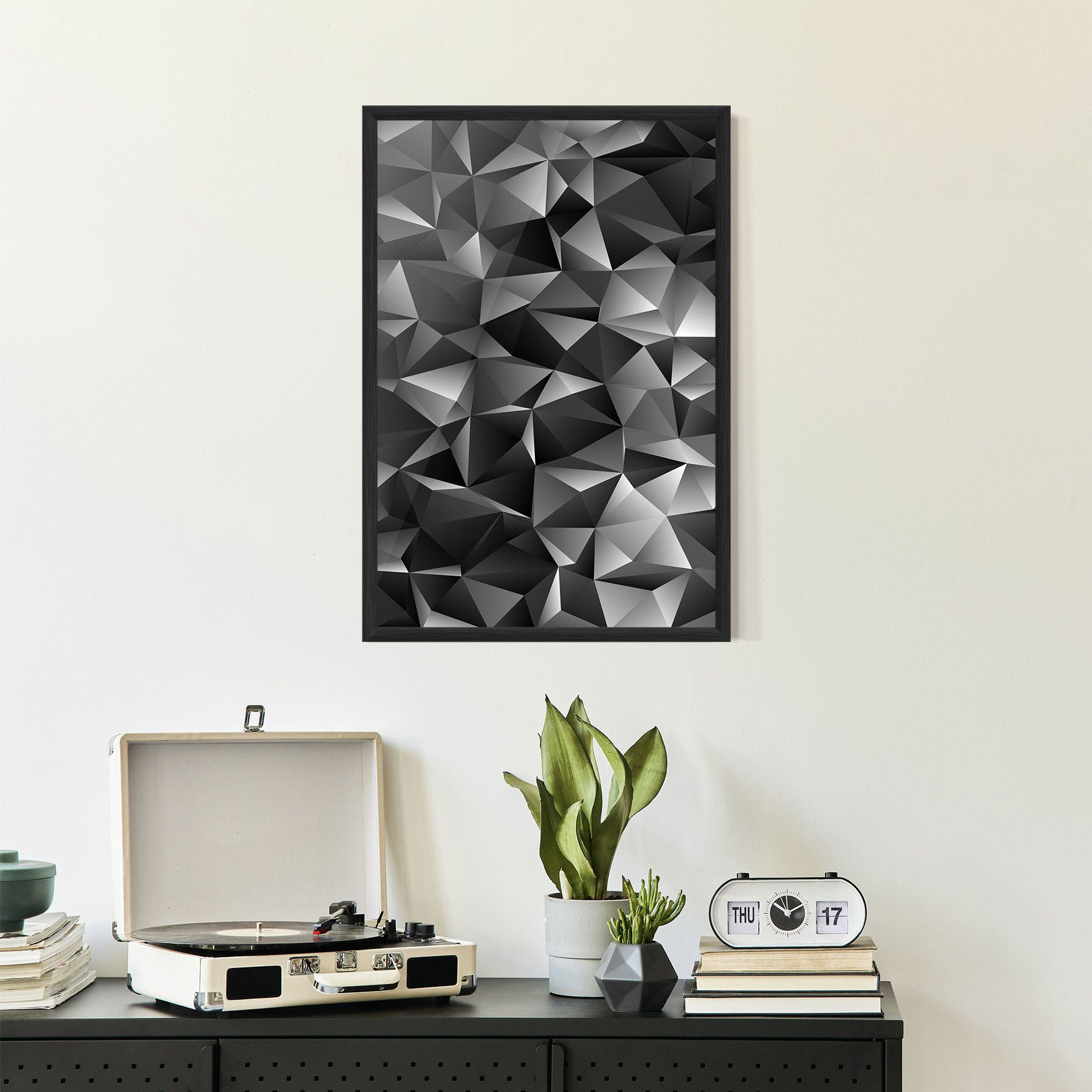 Black Triangle Pattern mockup 2