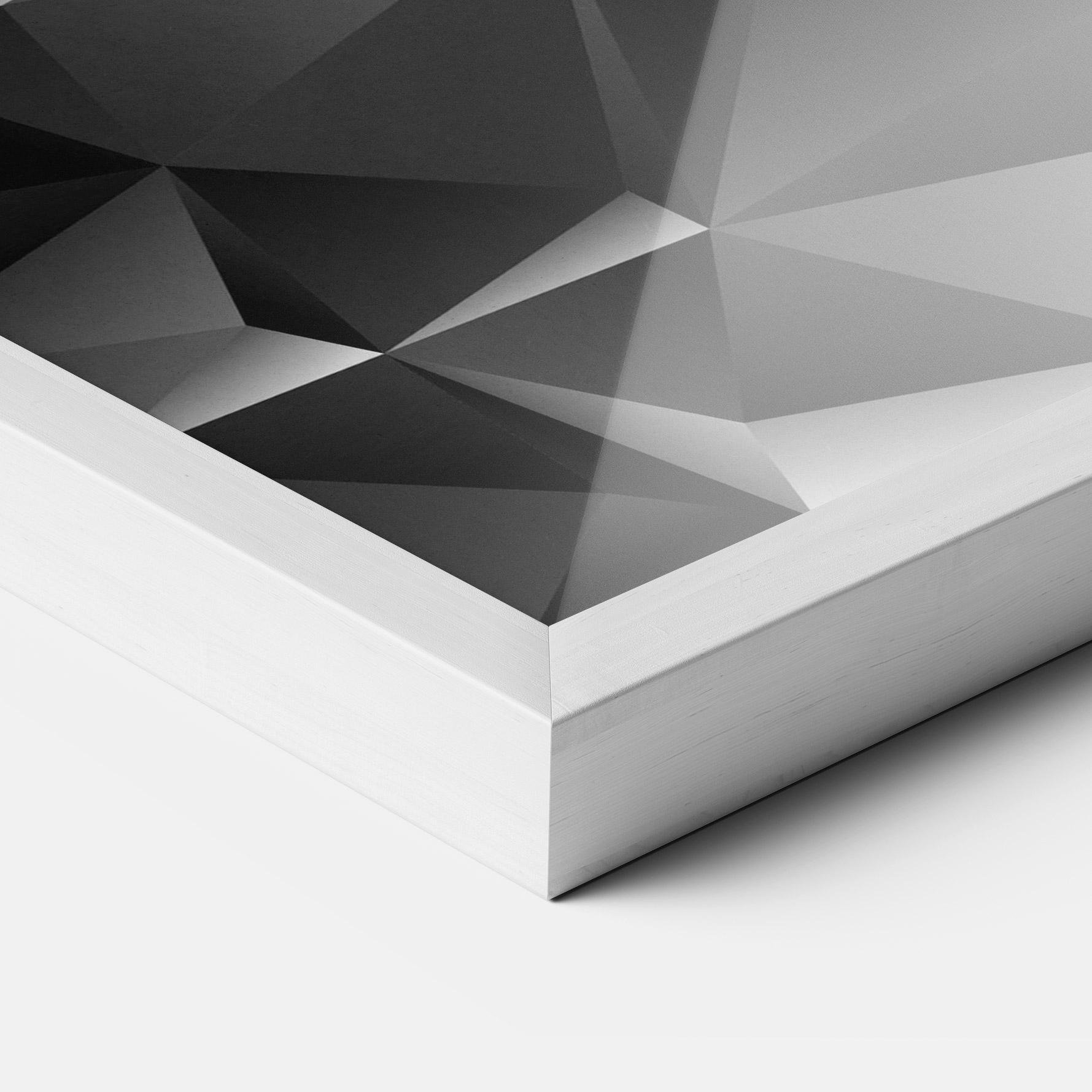 Gerahmte Poster Black Triangle Pattern mockup 3