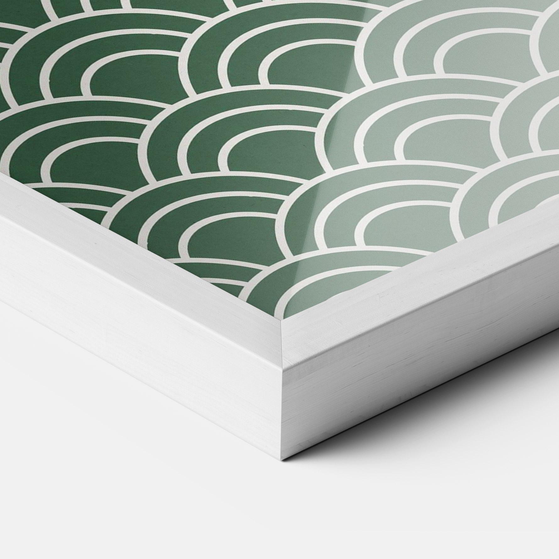 Gerahmte Poster Green Semi Circle mockup 3