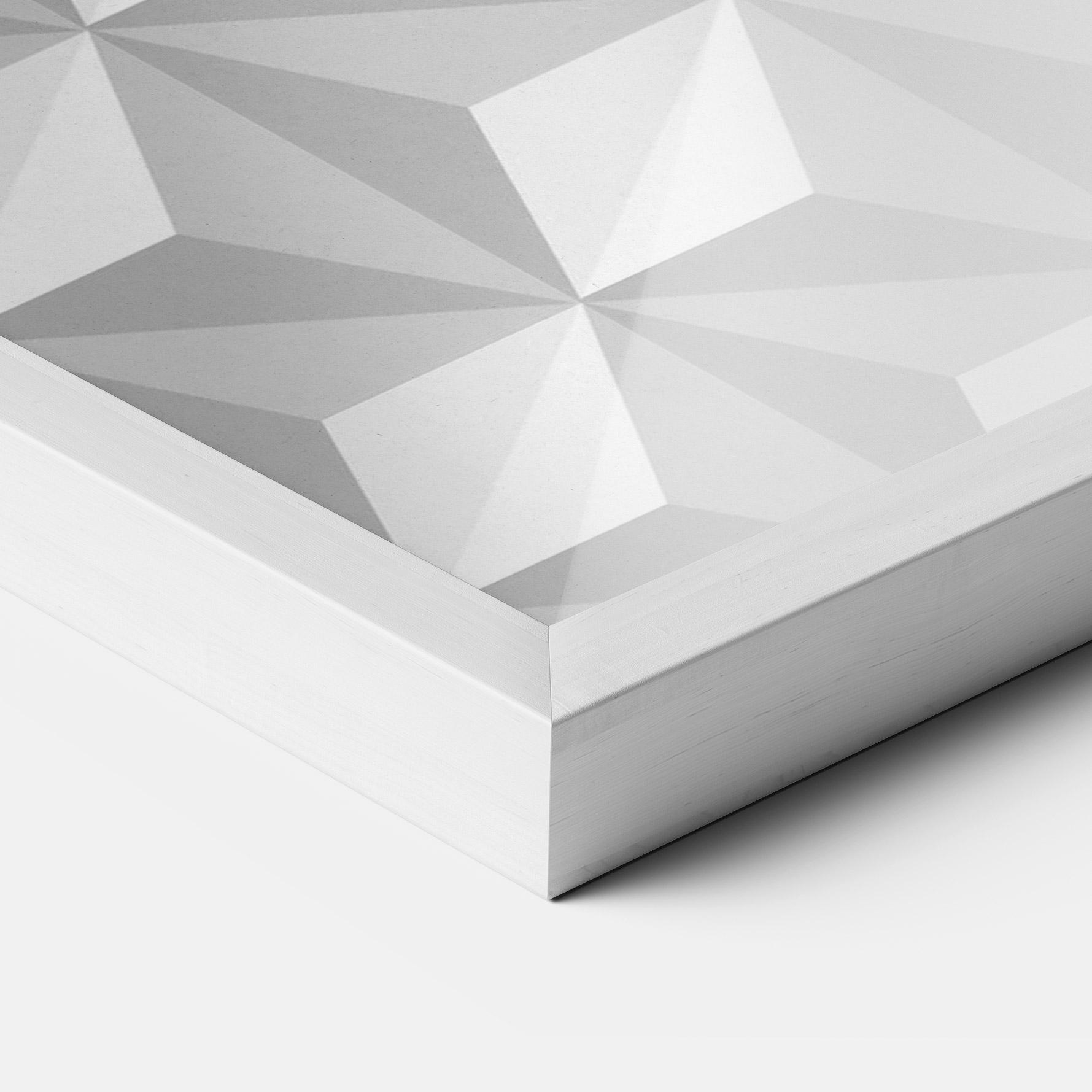 Gerahmte Poster White Triangle Pattern mockup 3