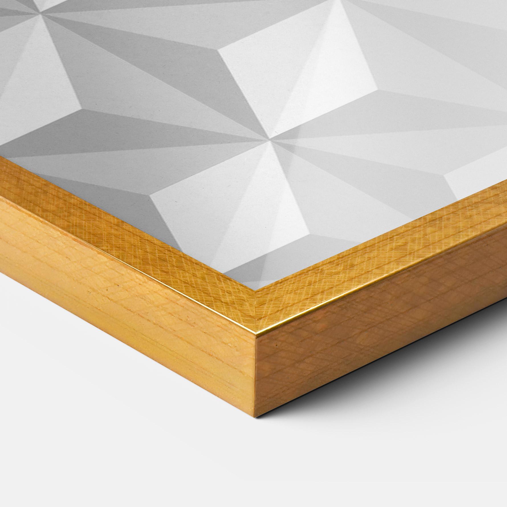 Gerahmte Poster White Triangle Pattern mockup 3