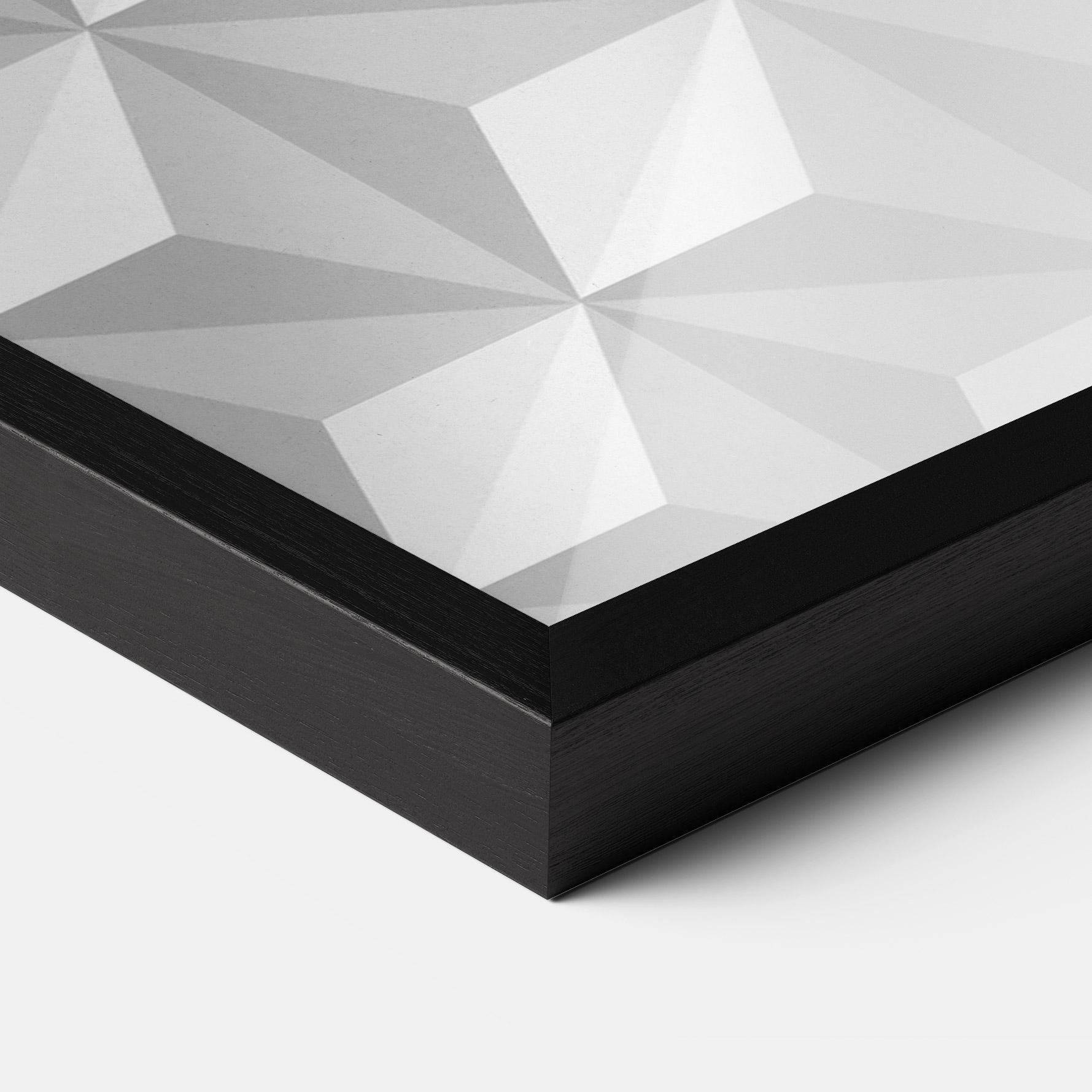 Gerahmte Poster White Triangle Pattern mockup 3