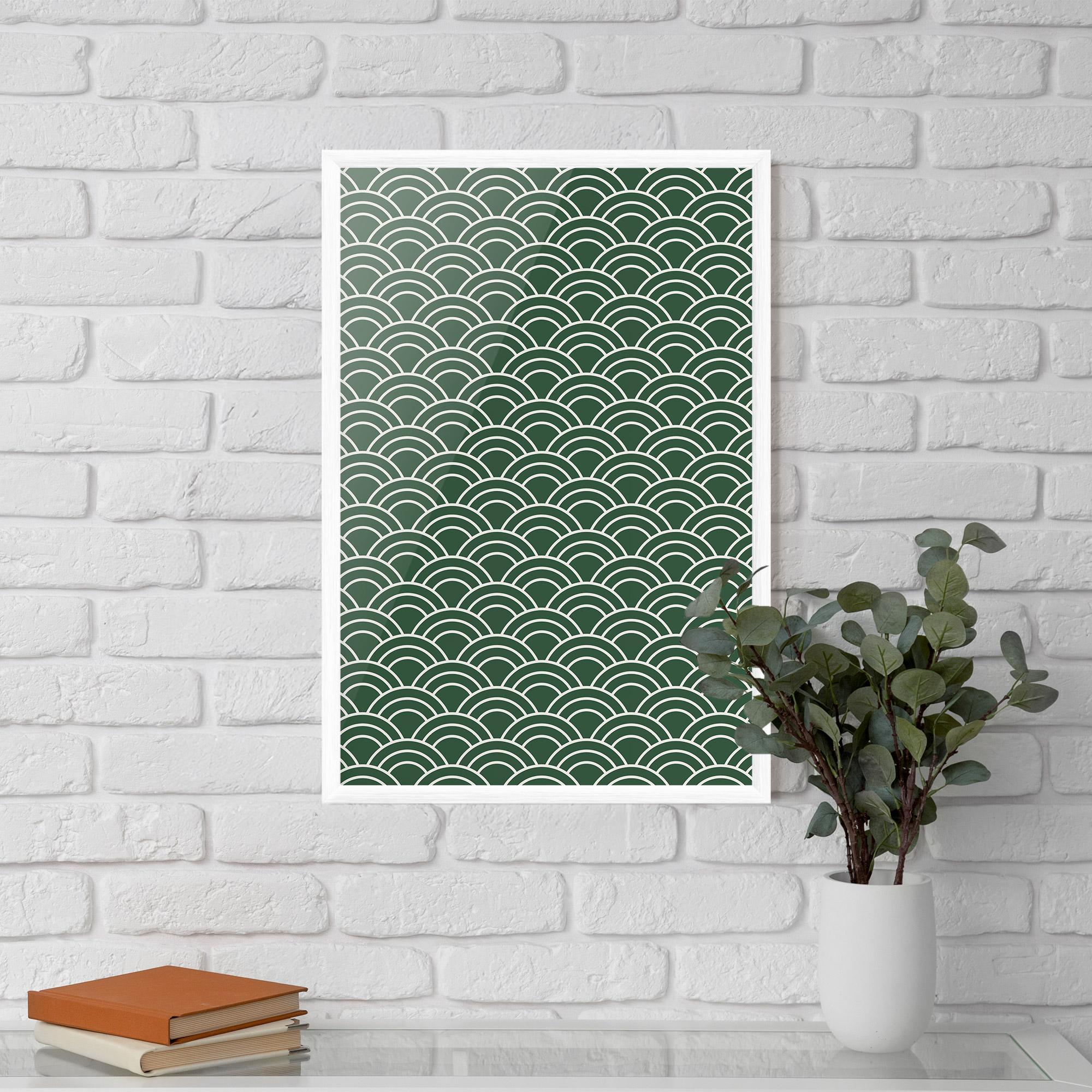 Gerahmte Poster Green Semi Circle mockup 5