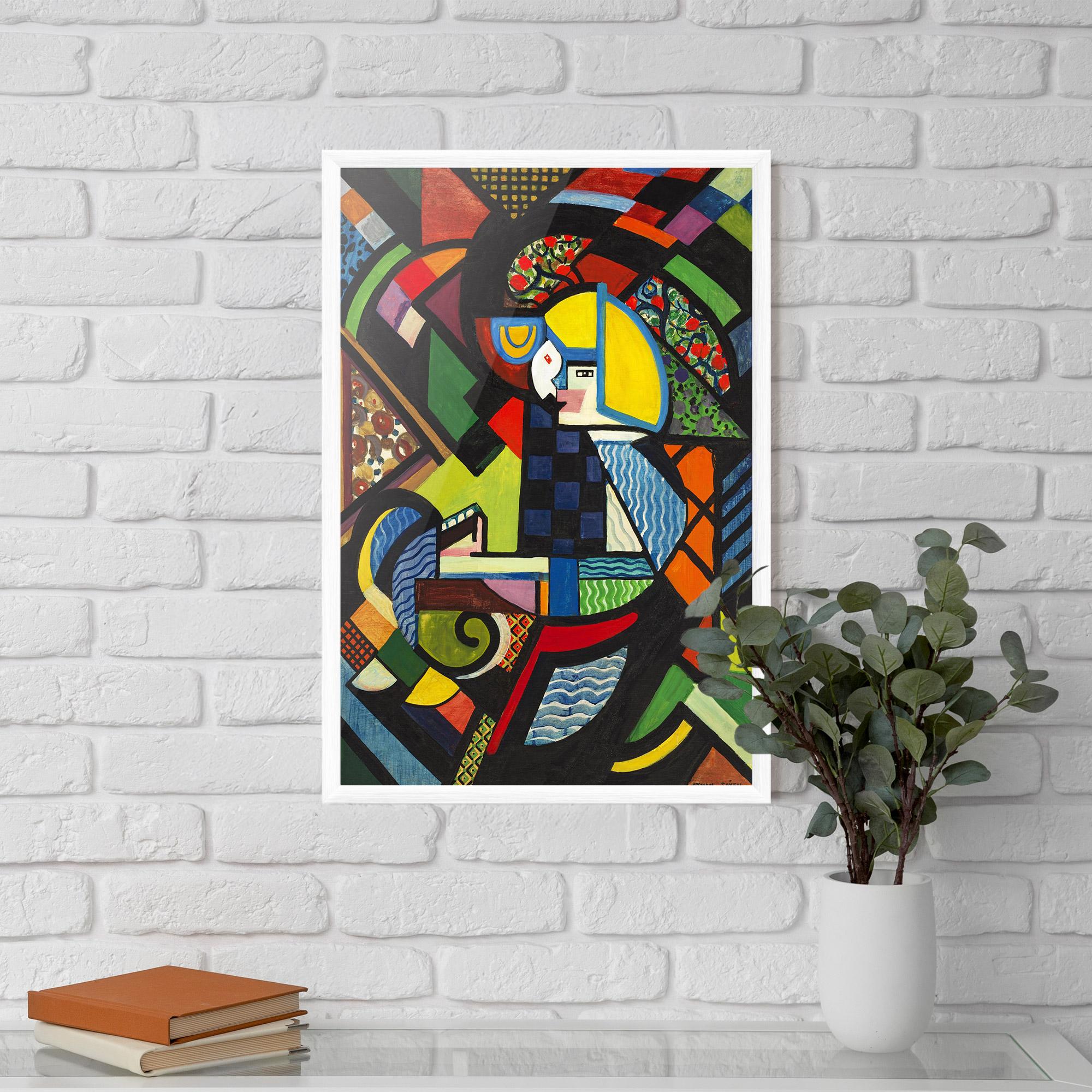 Gerahmte Poster Mix Color Shapes mockup 5