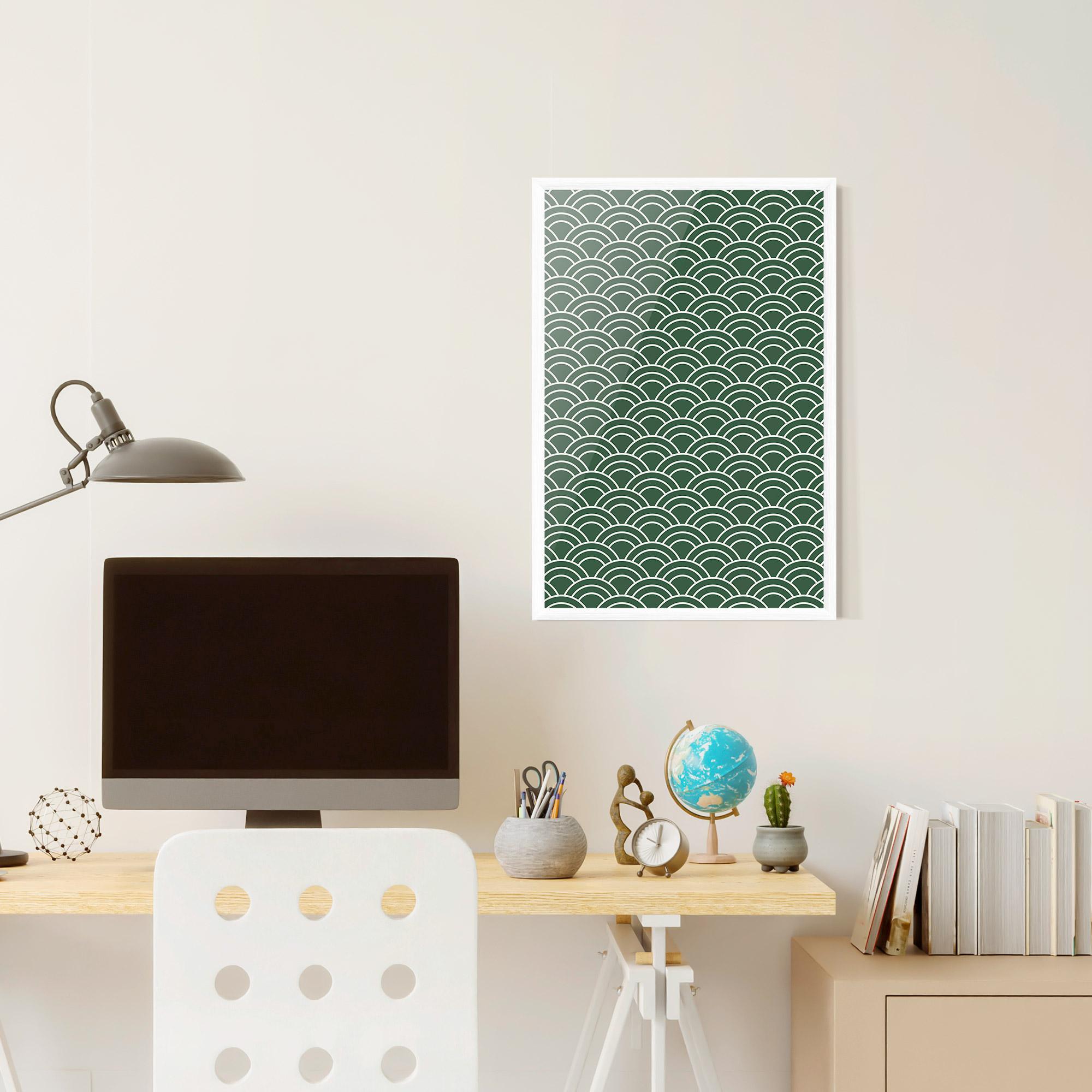 Gerahmte Poster Green Semi Circle mockup 6