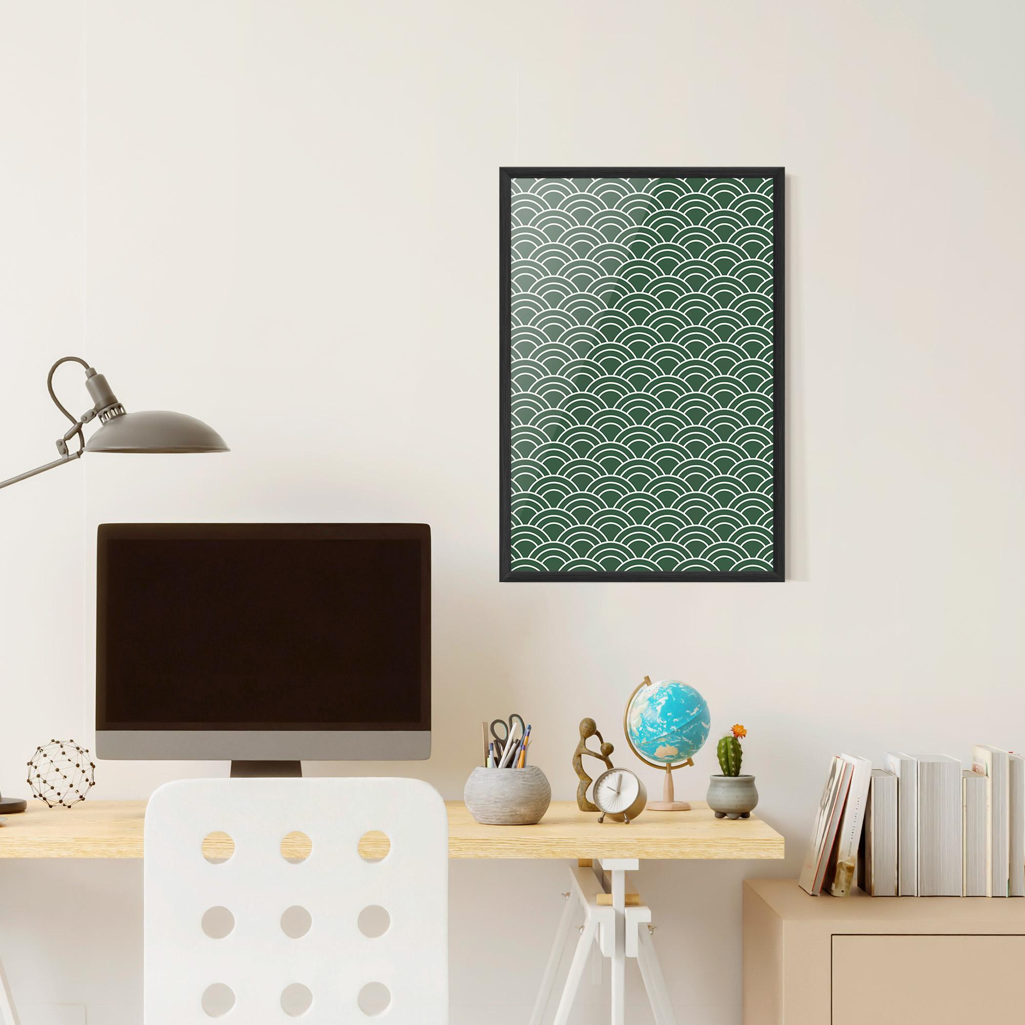 Gerahmte Poster Green Semi Circle mockup 6